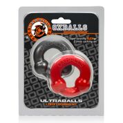 Ultraballs 2 Pack Cockring Steel and Red