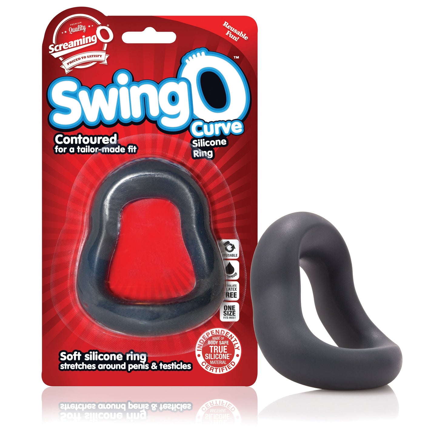 Swingo Curve (Grey) – Versatile Reversible Cock Ring