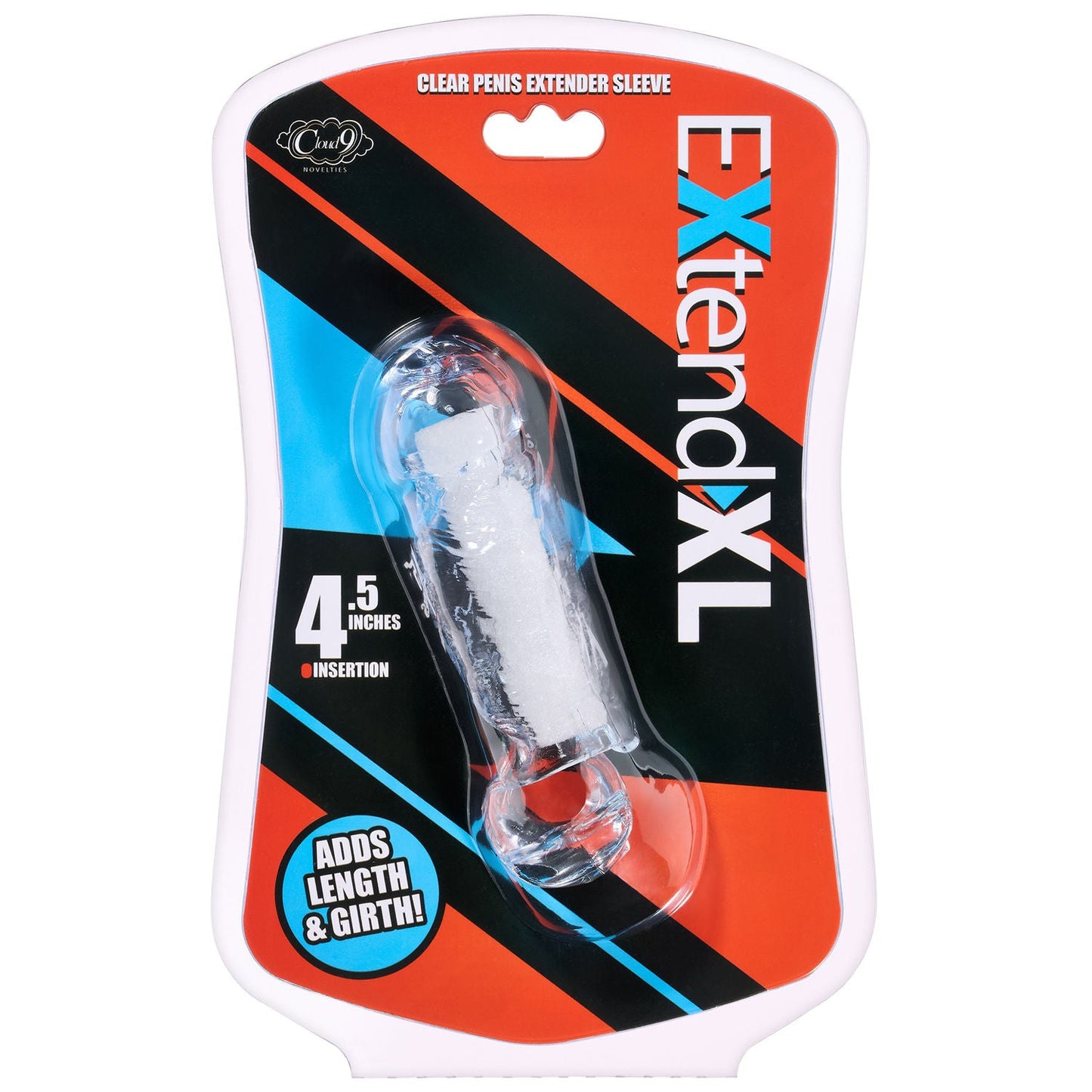 Extend XL Clear Penis Sleeve 7.25 Inch for Enhanced Girth and Length