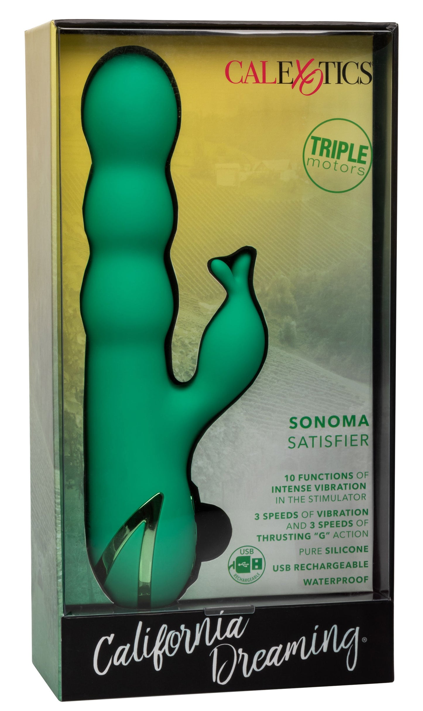 California Dreaming Sonoma Satisfier – Luxury Massager with 10 Vibration Functions and 3 Thrusting Speeds