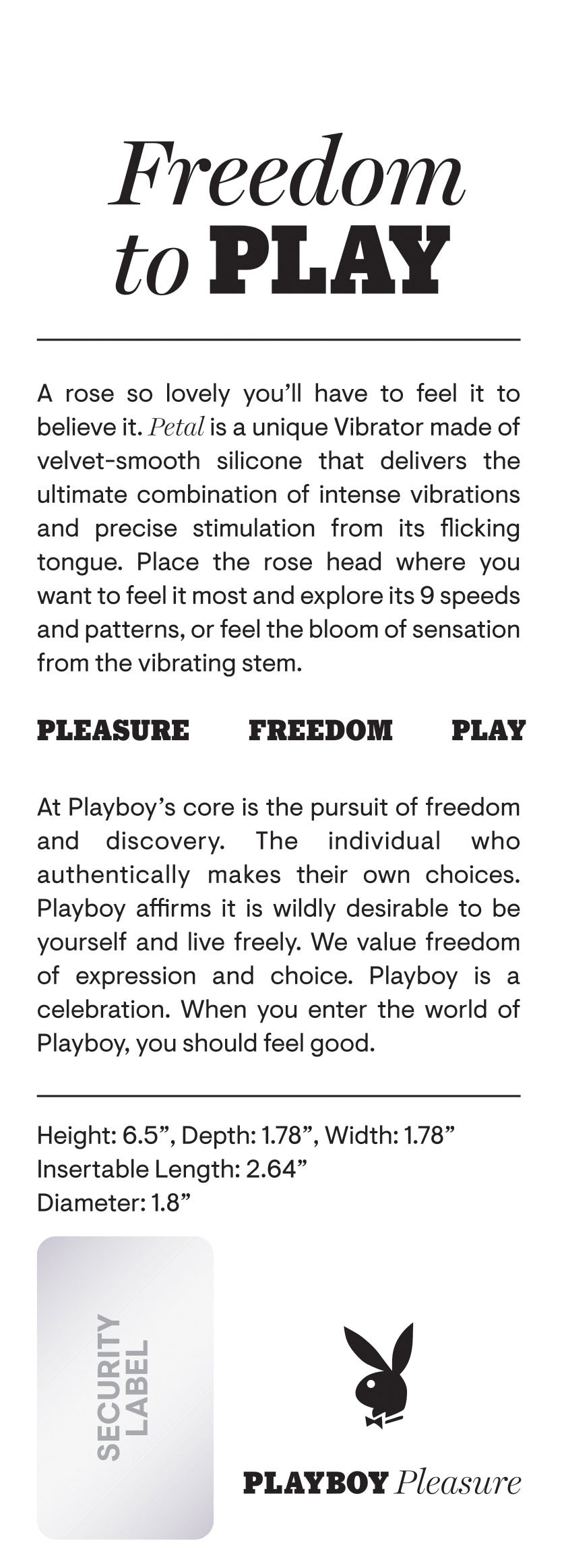 Playboy Pleasure PETAL Vibrator with Tongue-Flicking Head