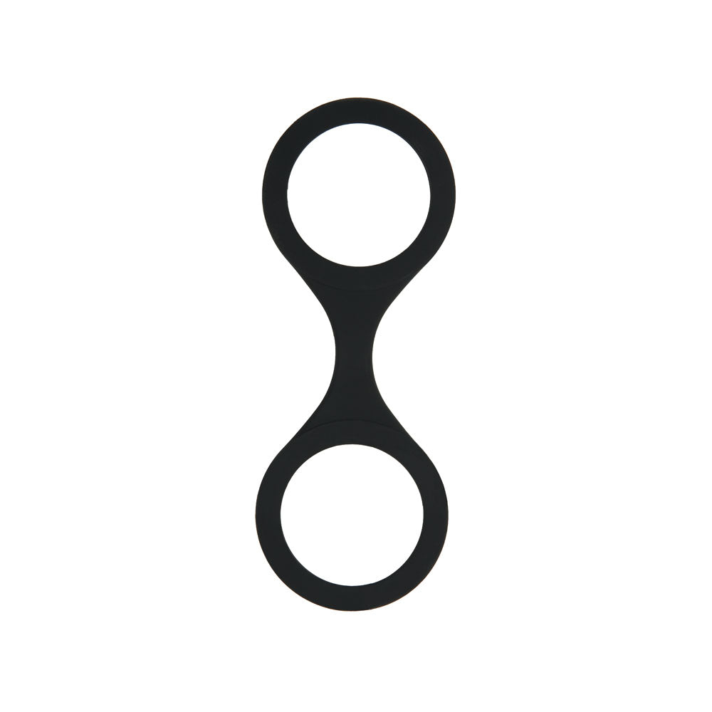WhipSmart Silicone Handcuffs - Black with Free Blindfold - 19 cm