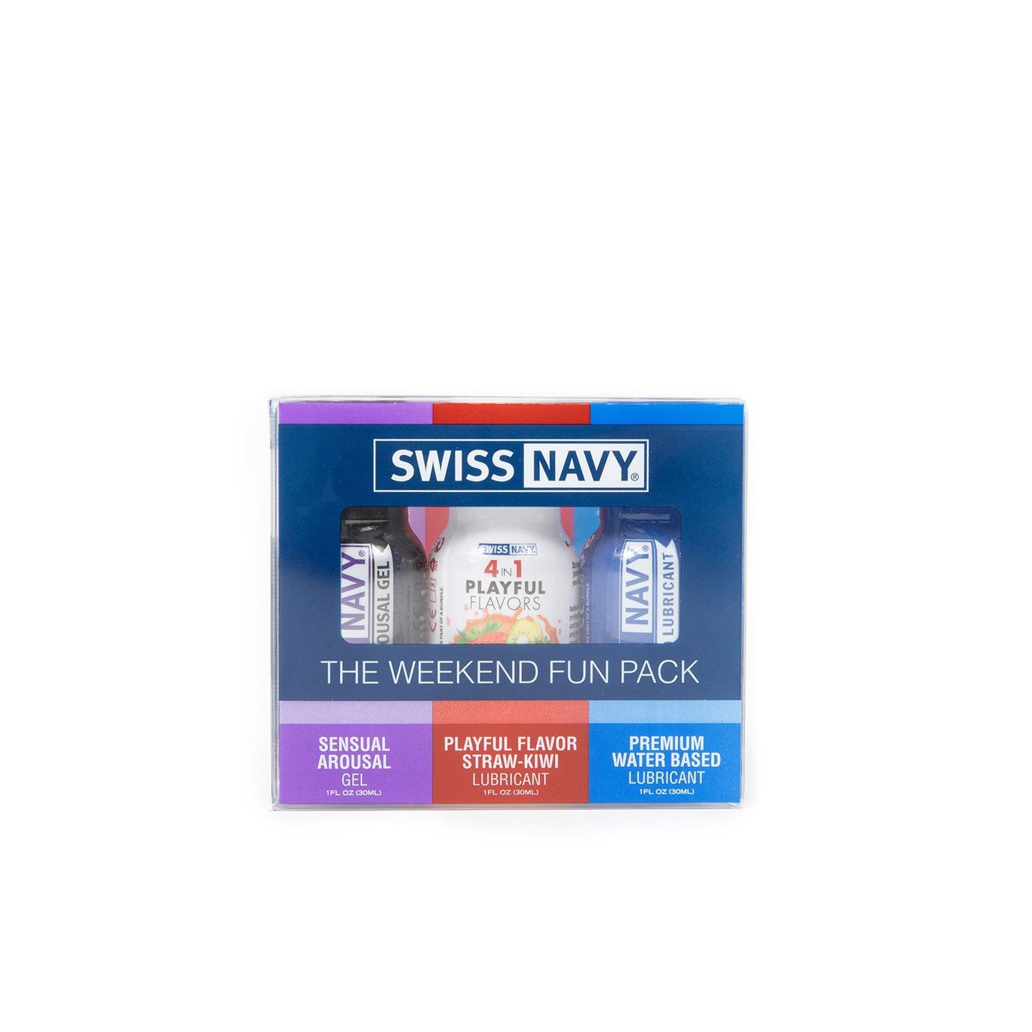 Swiss Navy Weekend Fun Pack - 3 Vibrant Flavors 2 Oz