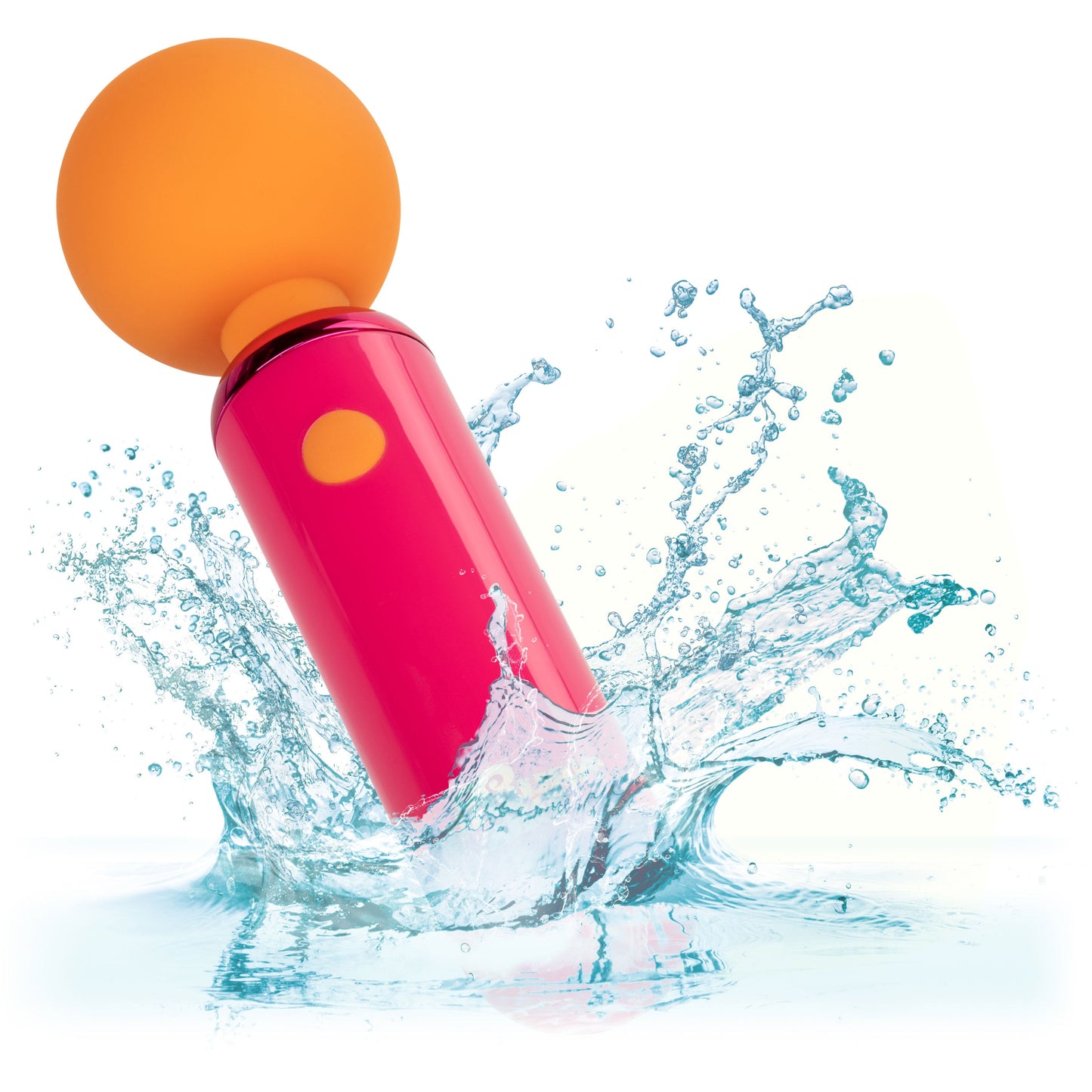 Naughty Bits Home Cumming Queen Vibrating Wand Pink and Orange Silicone Personal Massager