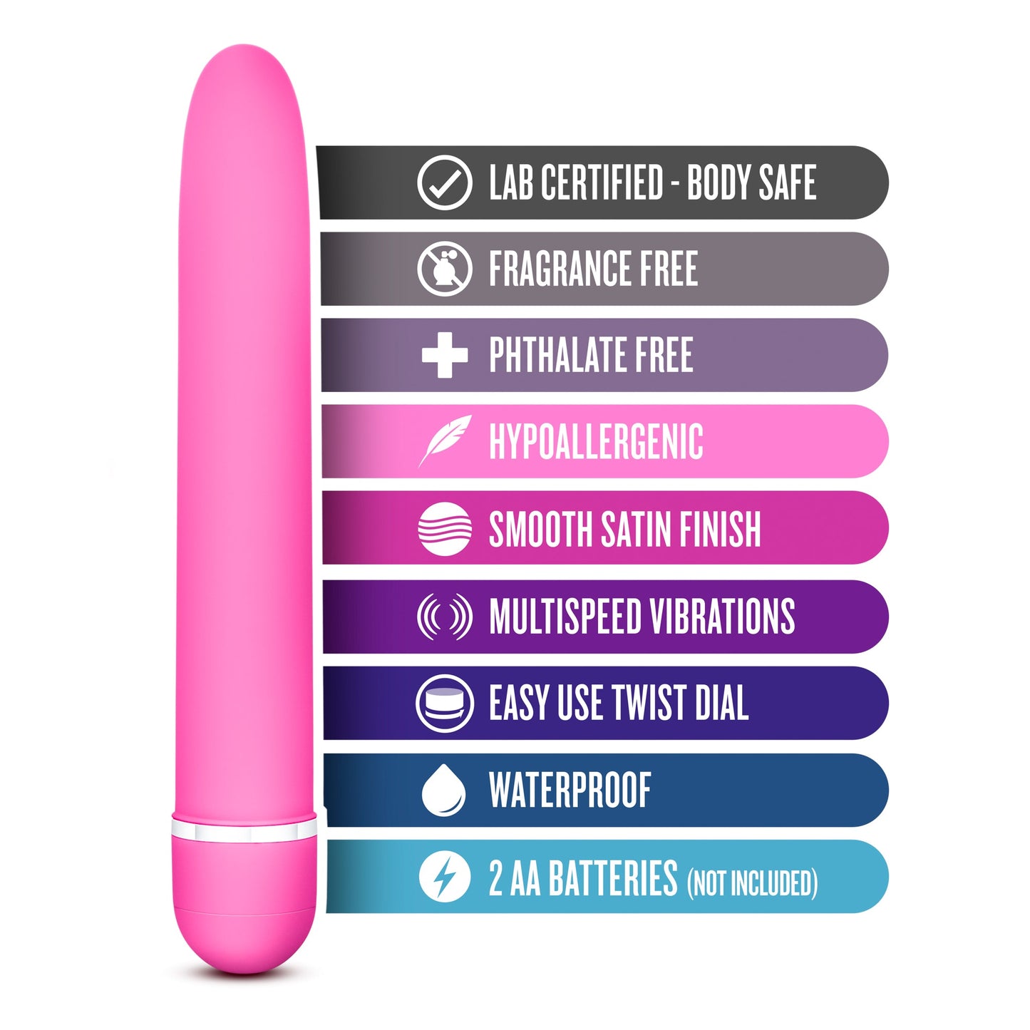 Rose Luxuriate Pink 7 Inch Vibrator