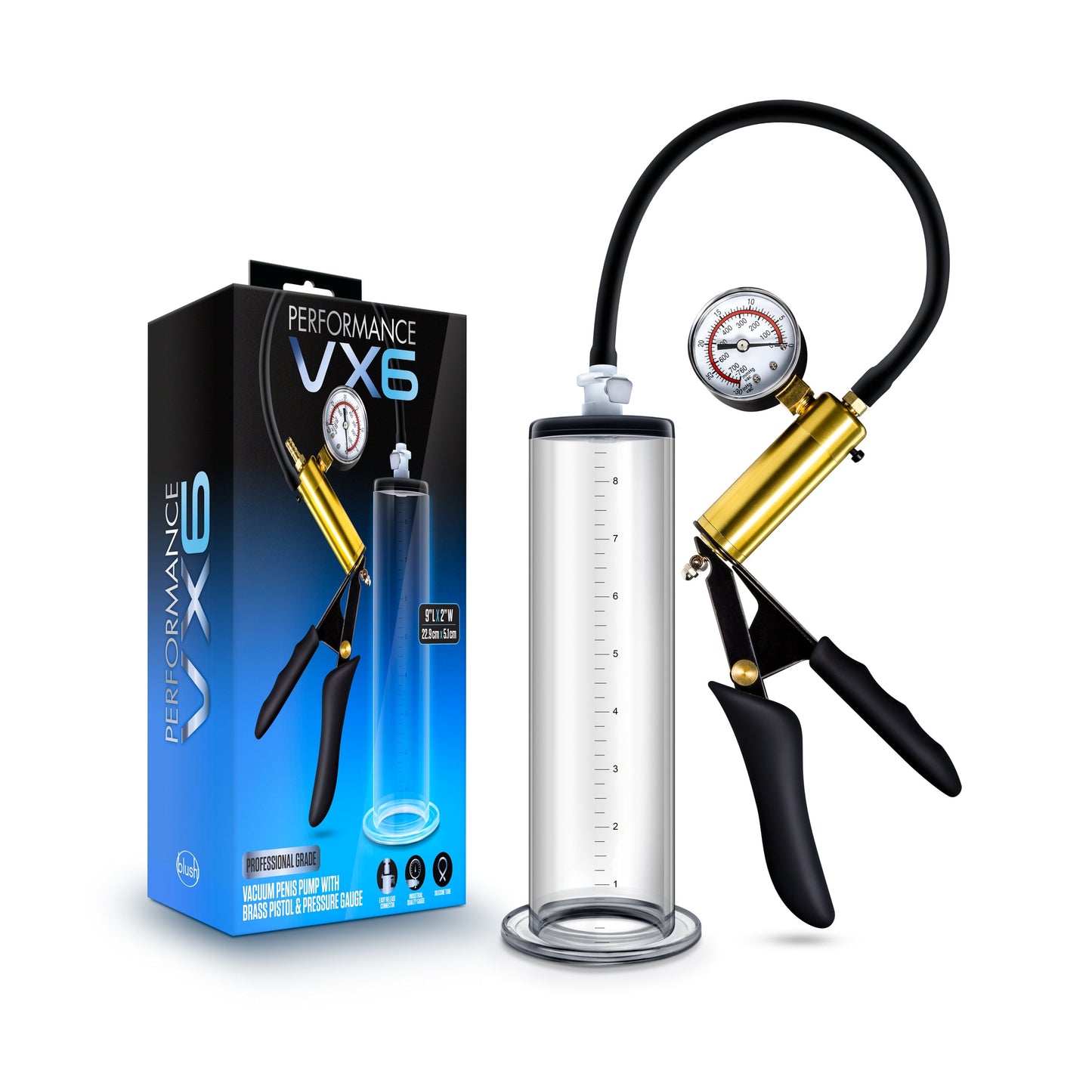 Performance VX6 – Vacuum Penis Pump with Pressure Gauge System