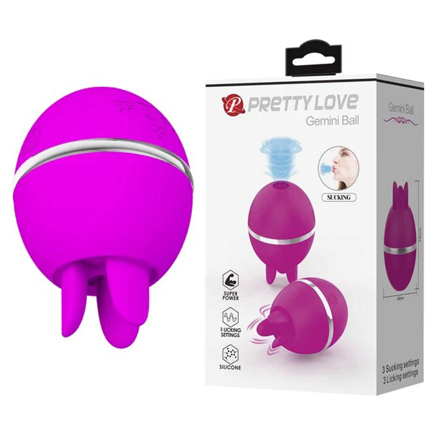 Gemini Ball – Pulsating and Licking Ball-Shaped Vibrator