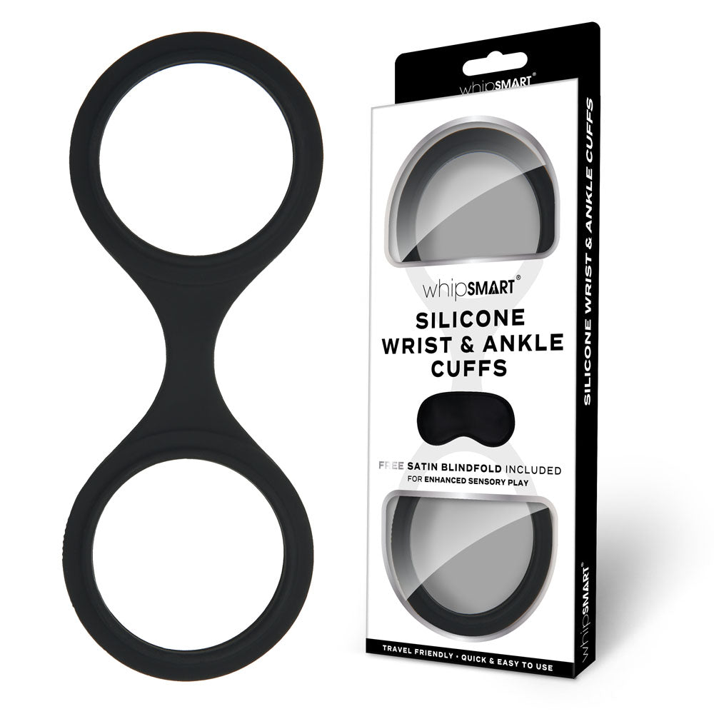 WhipSmart Silicone Wrist and Ankle Cuffs for Comfortable Bondage Play