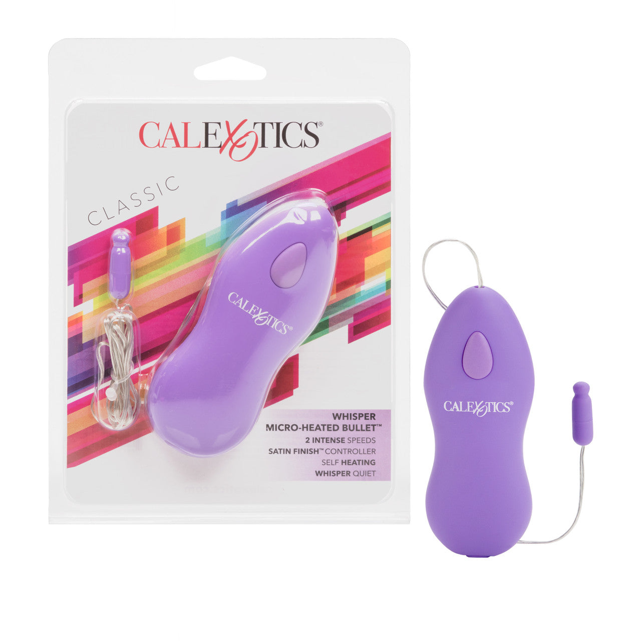Whisper Micro Heated Bullet Massager in Purple