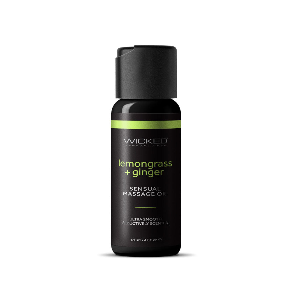 Wicked Sensual Massage Oil 120ml - Lemongrass and Ginger Scented