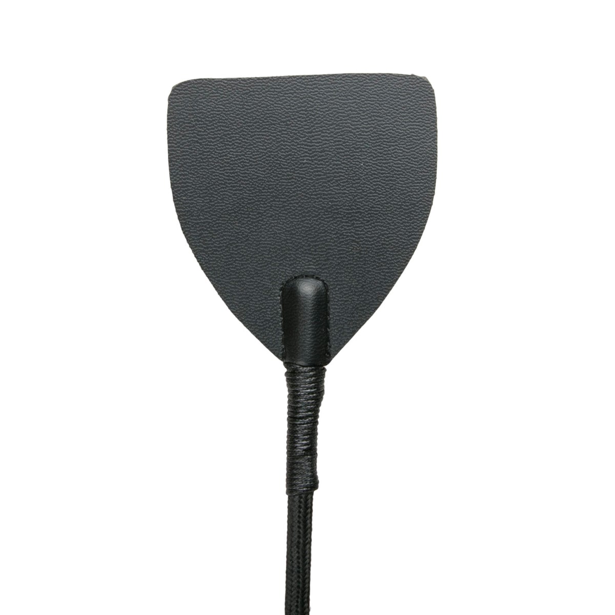 Wide Crop Whip in Black Leather for S and M Play