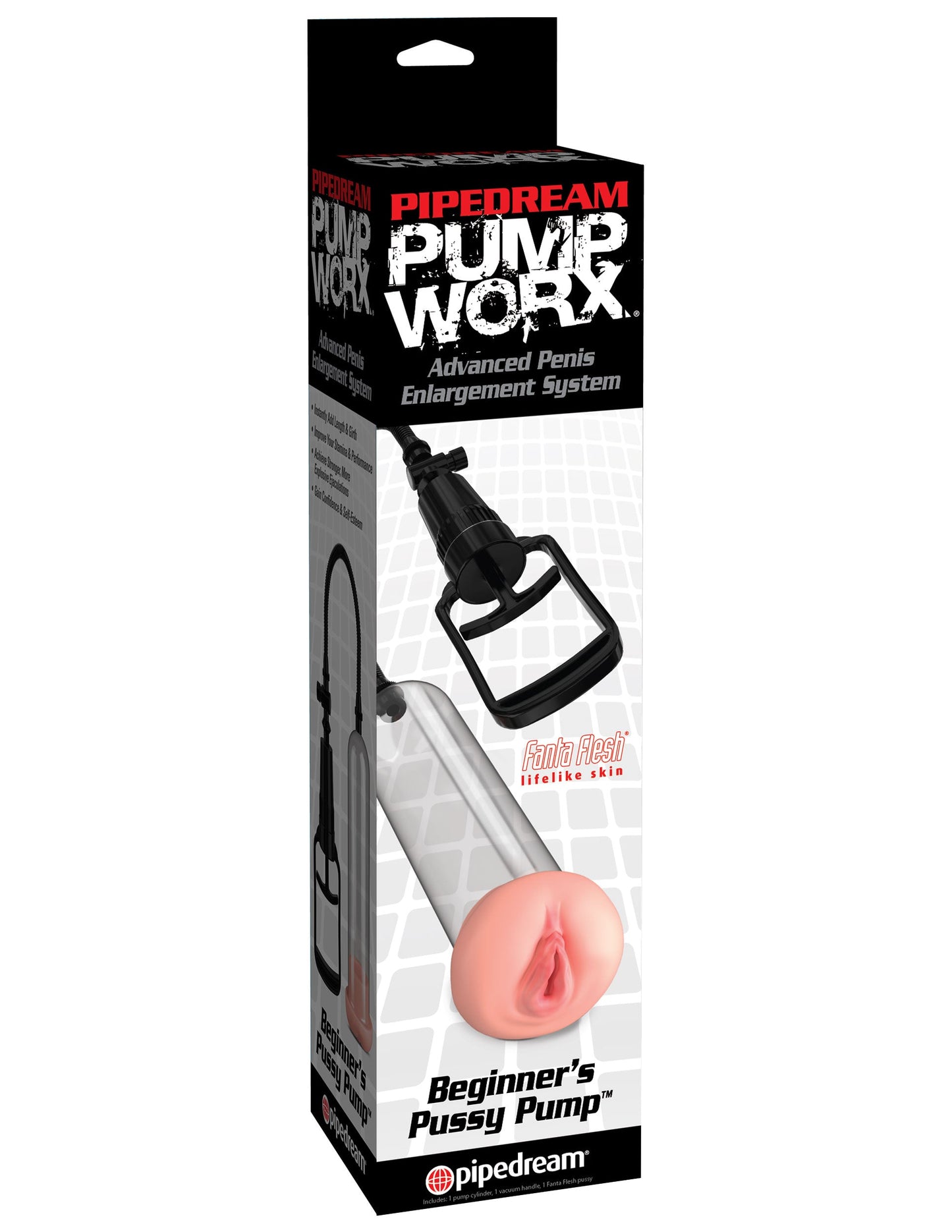 Pump Worx Beginner Pussy Pump Penis Pump with Vagina Sleeve