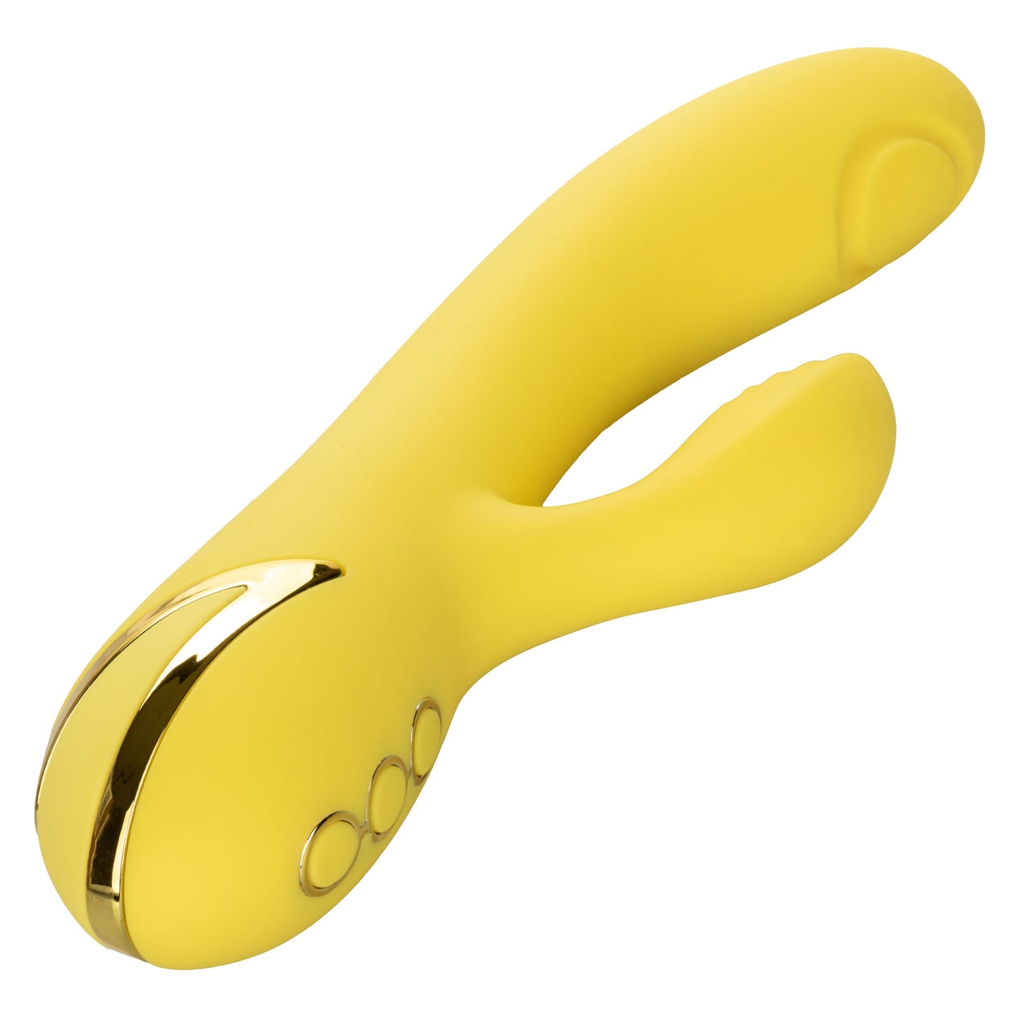California Dreaming San Diego Seduction Yellow Silicone Dual-Action Massager with Triple Motors and 10 Functions