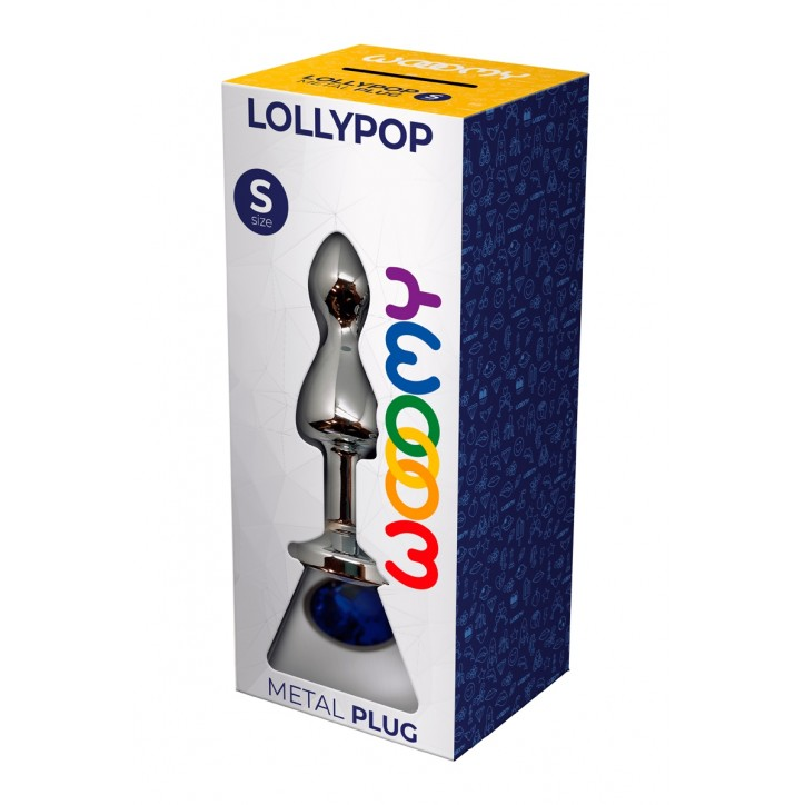 Wooomy Lollypop Double Ball Metal Plug Blue Size S