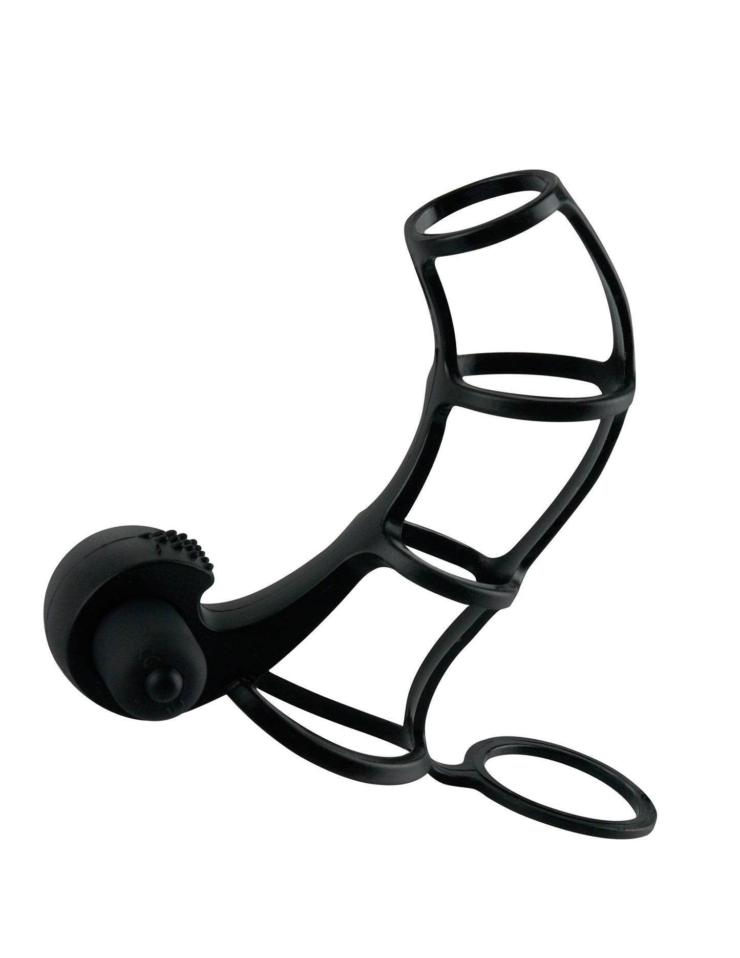 Deluxe Silicone Power Cage Erection Enhancer in Black