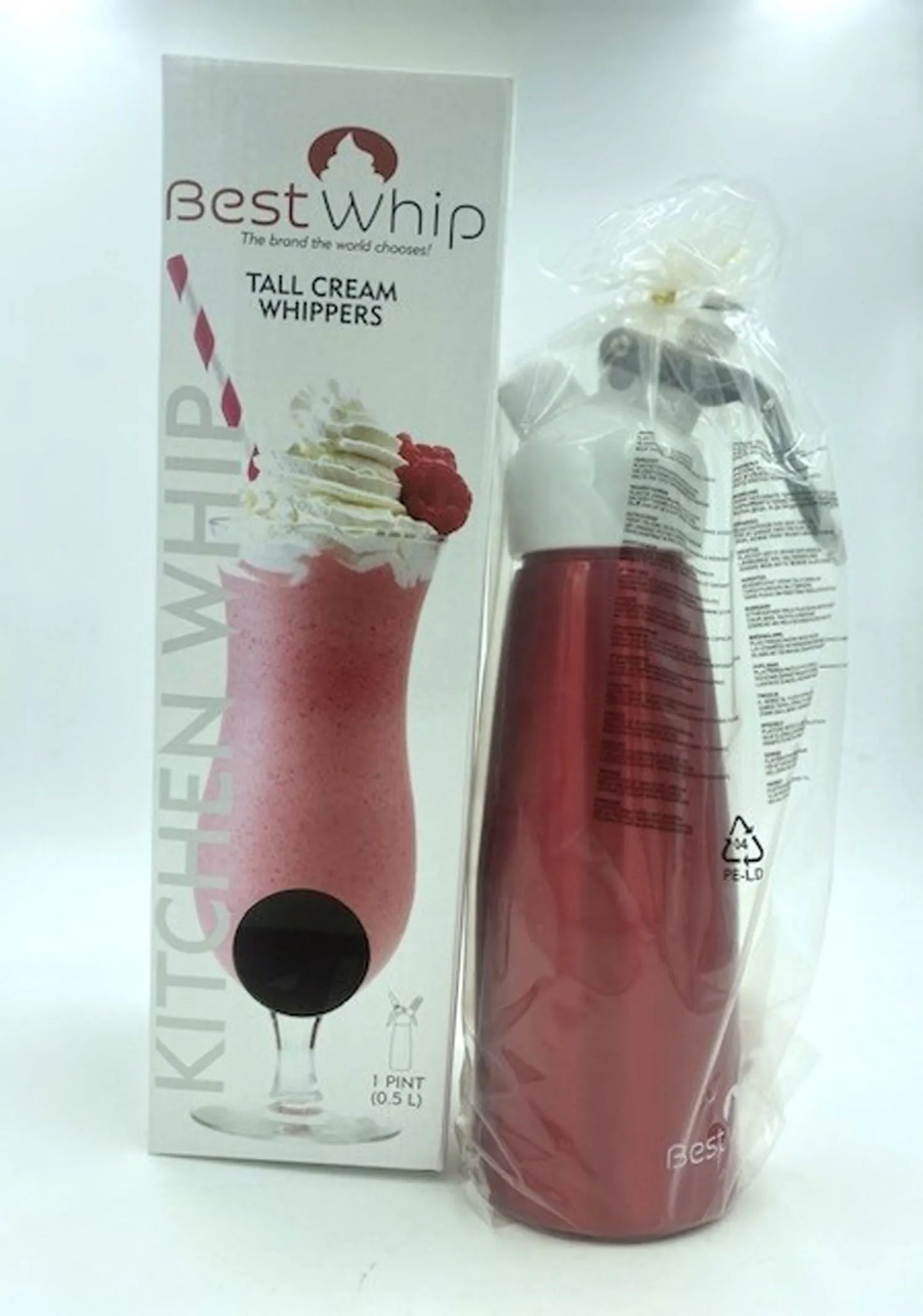 Tall Cream Whipper 1 Pint – Kitchen Whipped Cream Dispenser