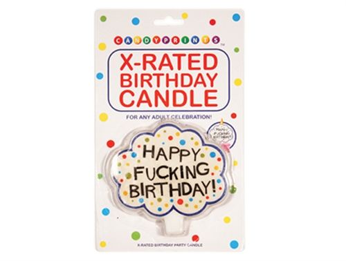 X-Rated Adult Birthday Candle - Happy Fucking Birthday