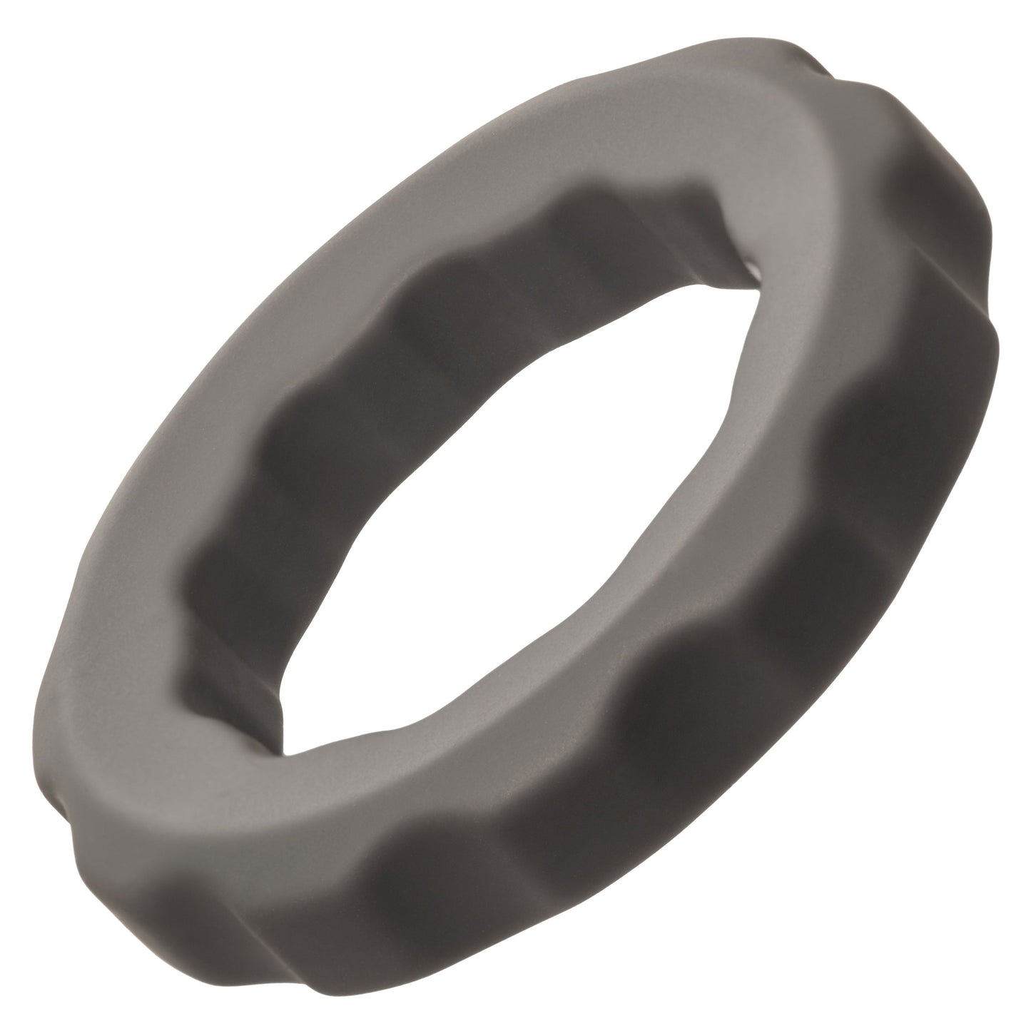 Alpha Liquid Silicone Erect Ring Stretchy Comfortable Gray Beaded Design