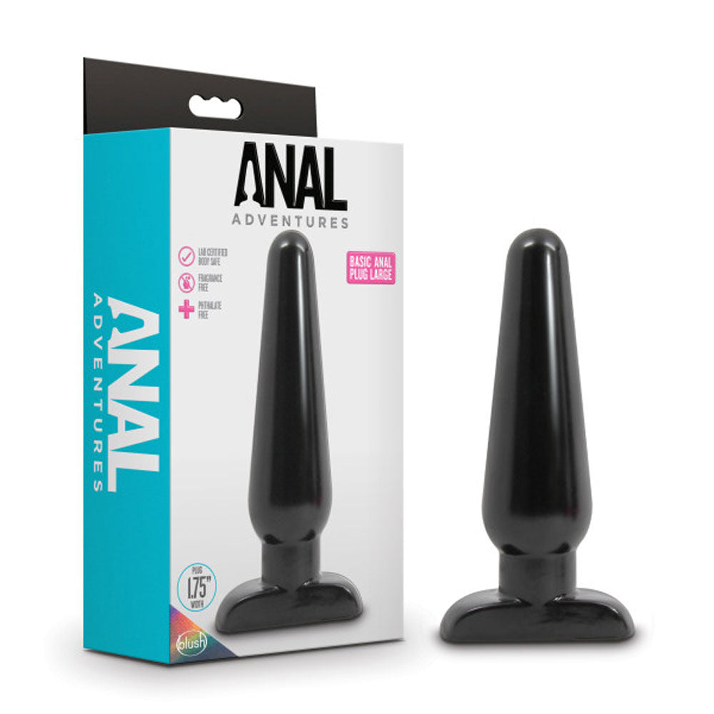 Basic Large Black Anal Plug for Comfortable Intimate Adventures