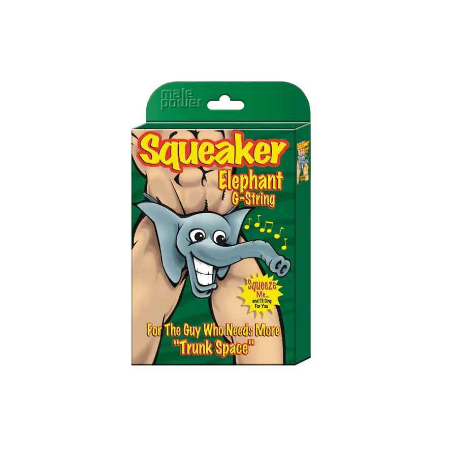 Squeaker Elephant G-String (Black) – Novelty Lingerie
