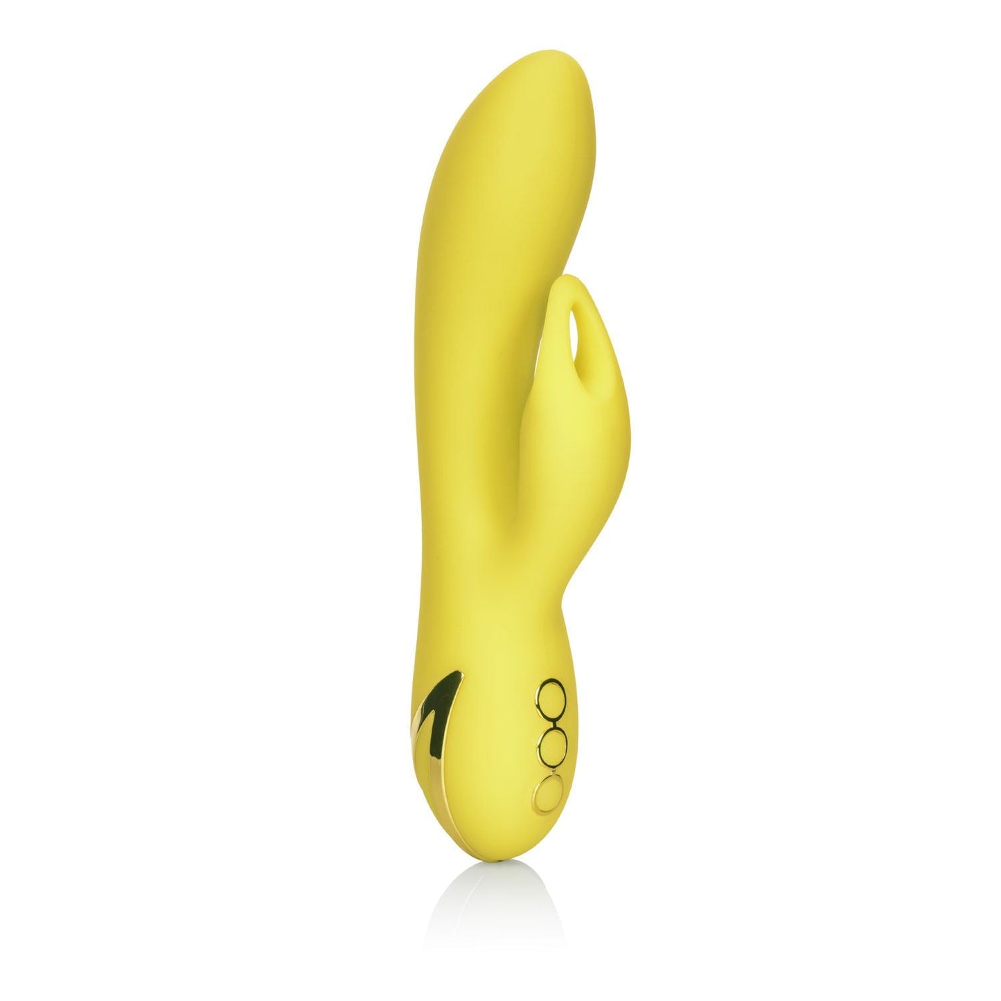 California Dreaming Venice Vixen Yellow Silicone Massager with 10 Vibration Functions and Waterproof Design
