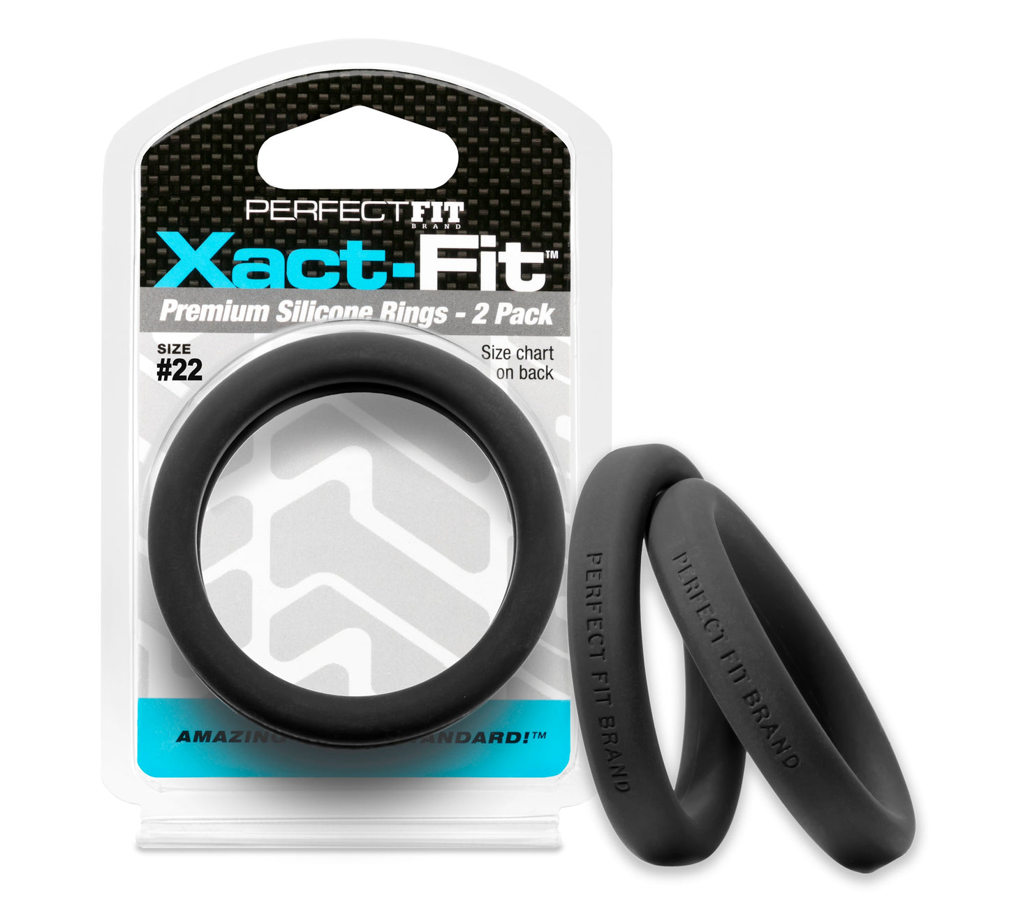 Xact Fit Number 22 2.2 Inch Cock Rings 2 Pack