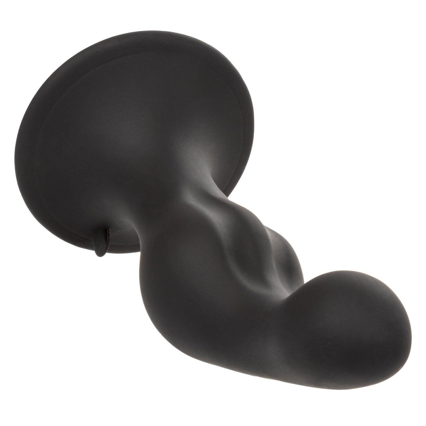 Silicone Anal Ripple Kit Set of 3 Black Graduated Curved Anal Plugs with Suction Cup Base