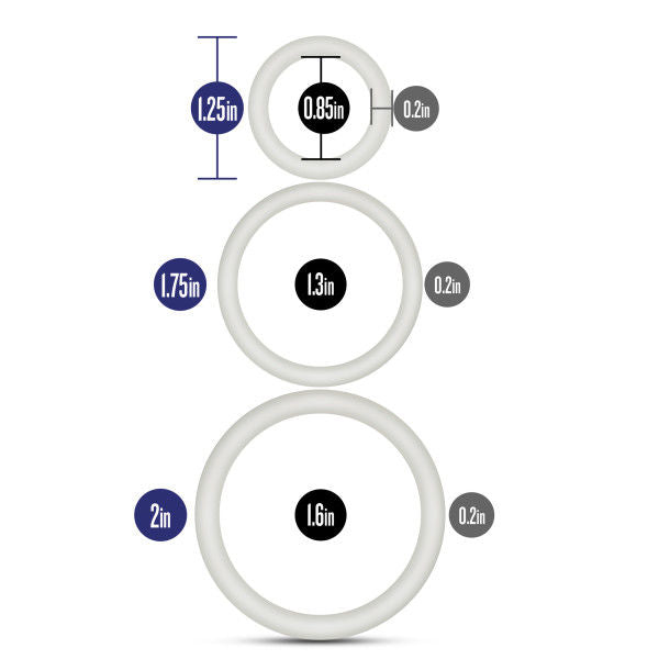 Performance Vs4 Pure Premium (White) – Silicone Cockring Set