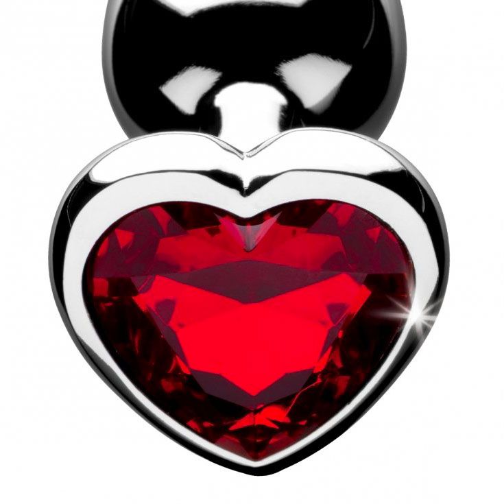 Booty Sparks 3.3" Red Heart Aluminum Anal Plug