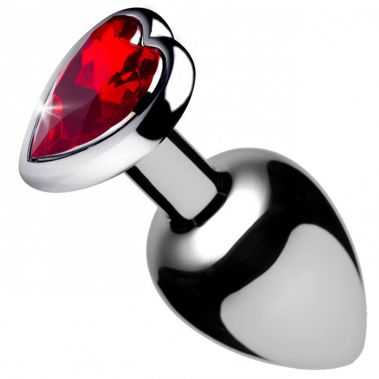Booty Sparks 3.3" Red Heart Aluminum Anal Plug