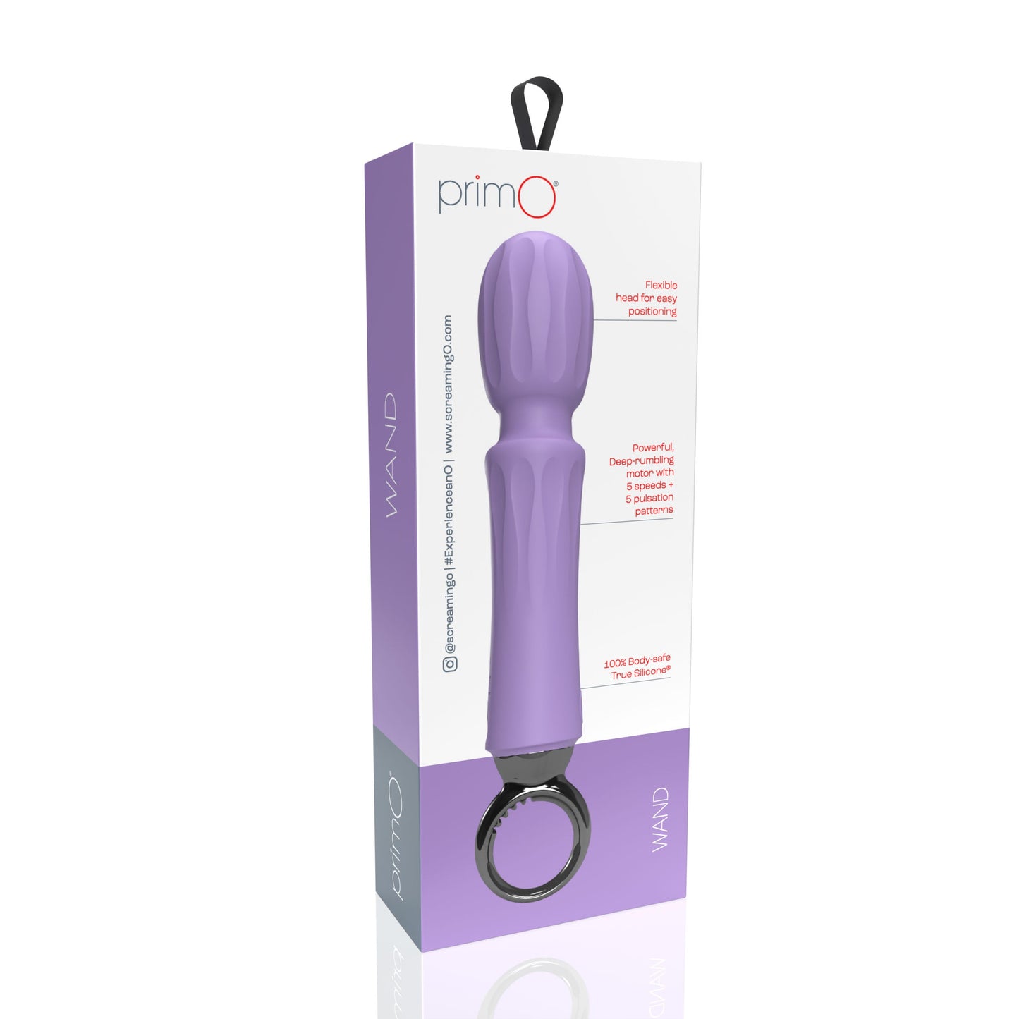 Screaming O PrimO Wand – Rechargeable Portable Wand Vibrator with 5+5 Vibration Functions