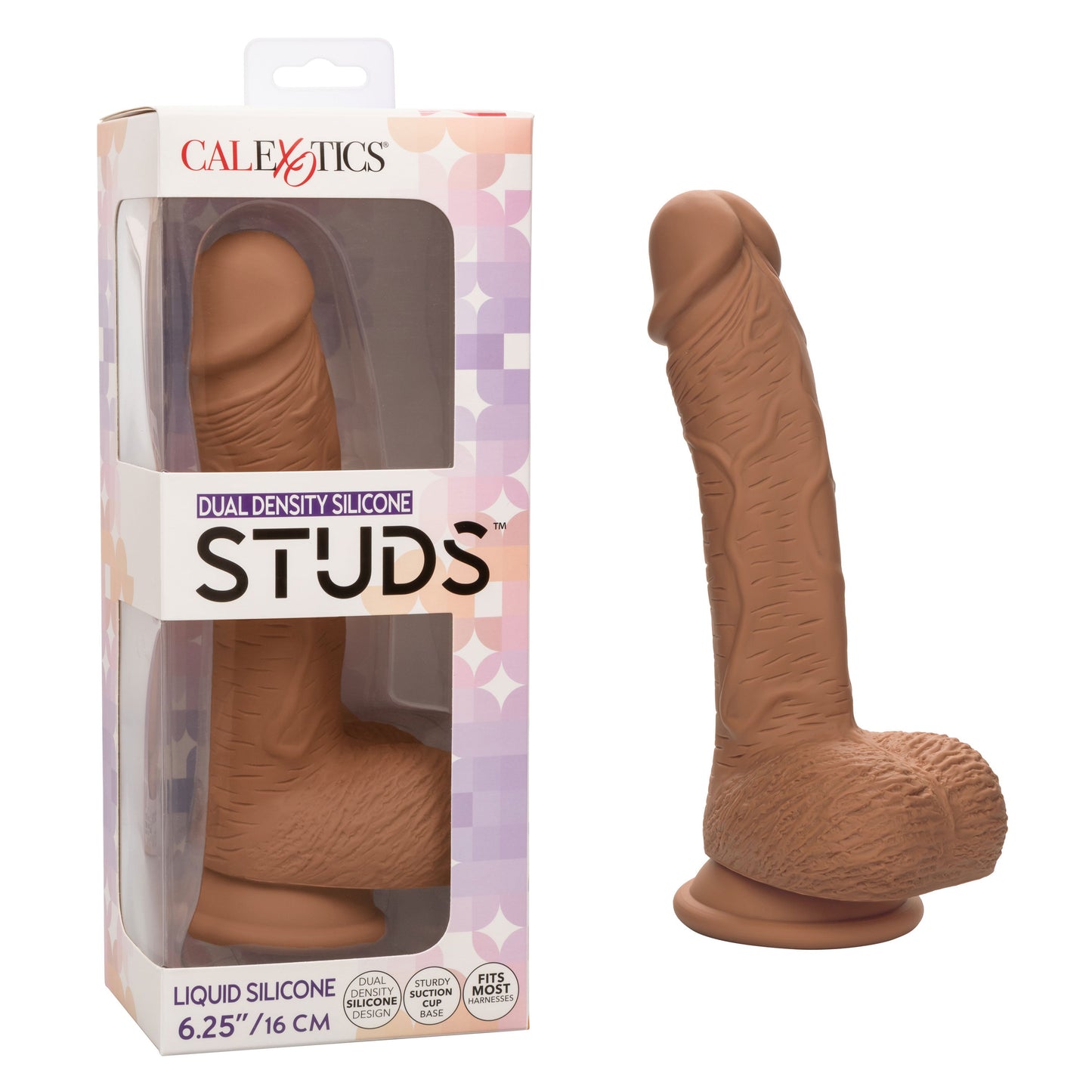 Dual Density Silicone Studs 6.25 Inch Brown
