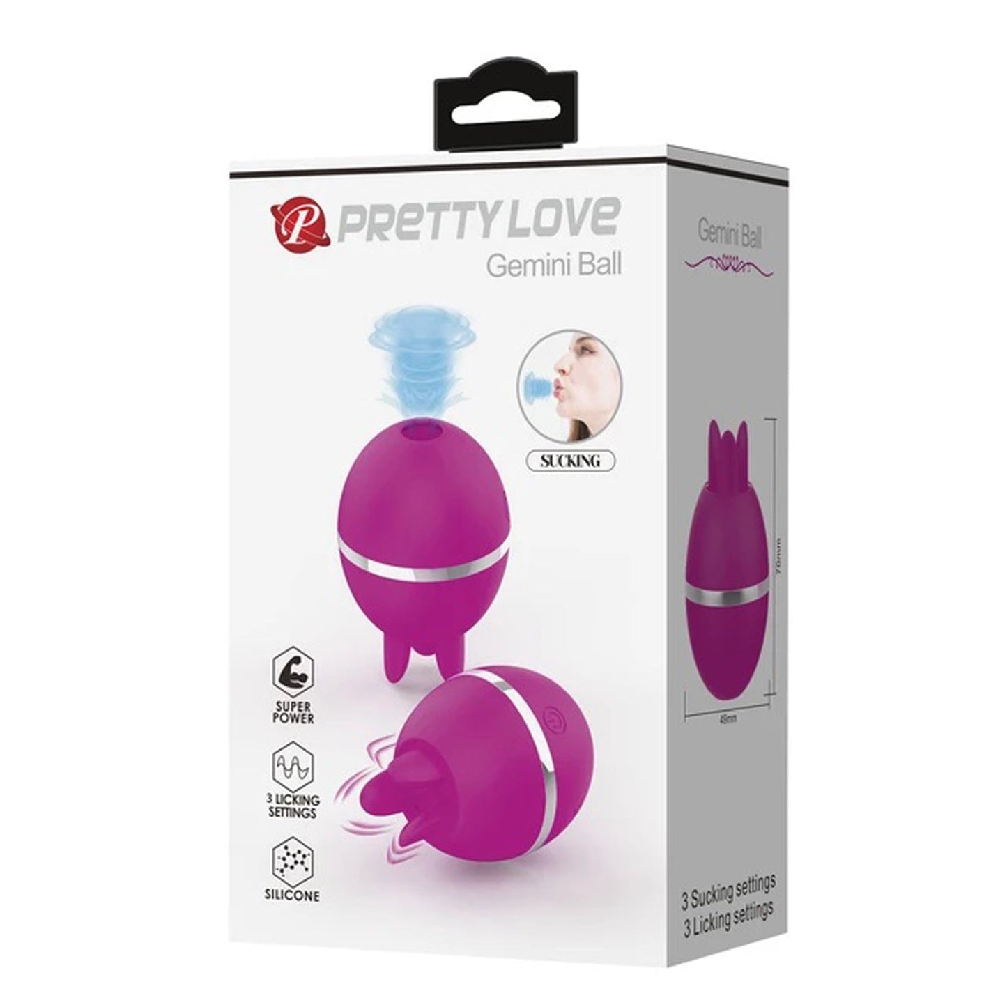 Gemini Ball – Pulsating and Licking Ball-Shaped Vibrator