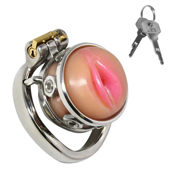 Pussy Boy Metal Chastity Cage – Body-Safe Silicone Chastity Device