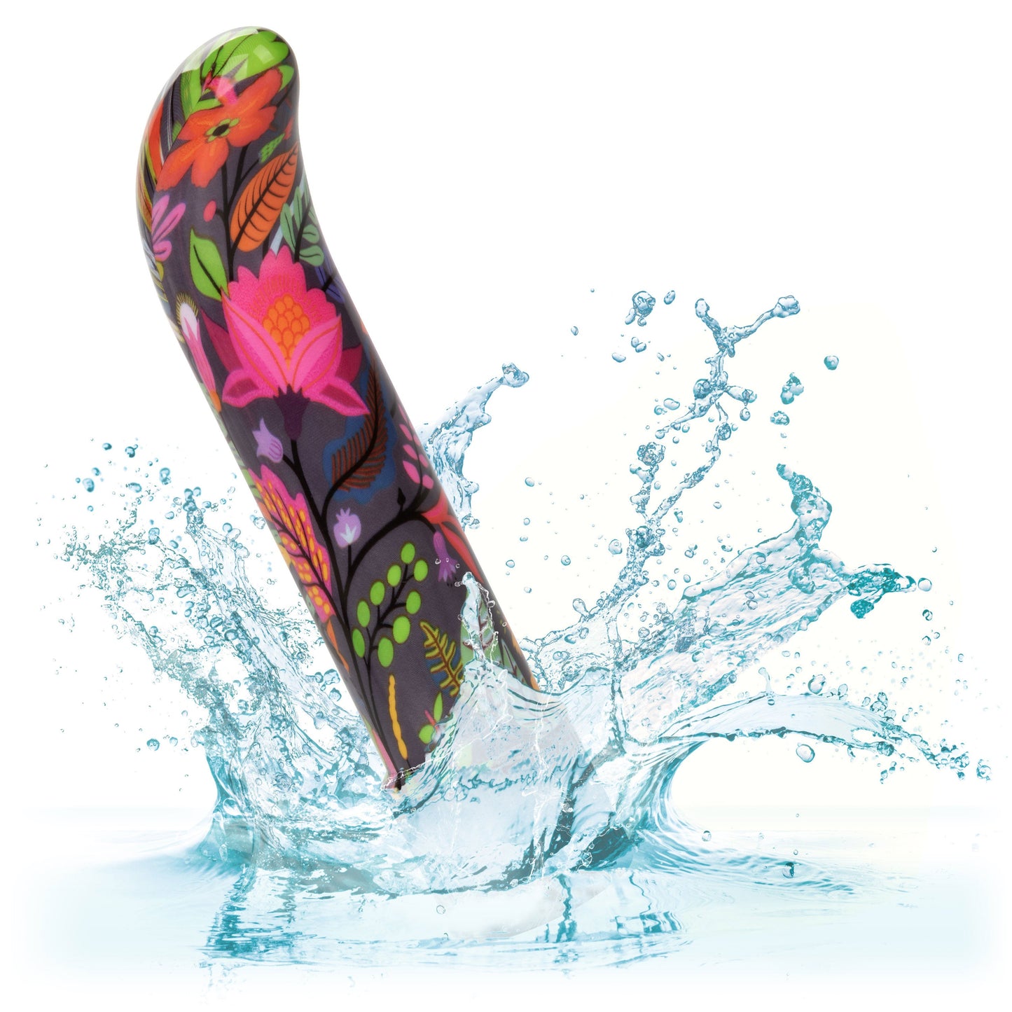 Naughty Bits Lil' Fucker Mini G-Spot Vibrator 4.25 Inch Waterproof with Floral Design