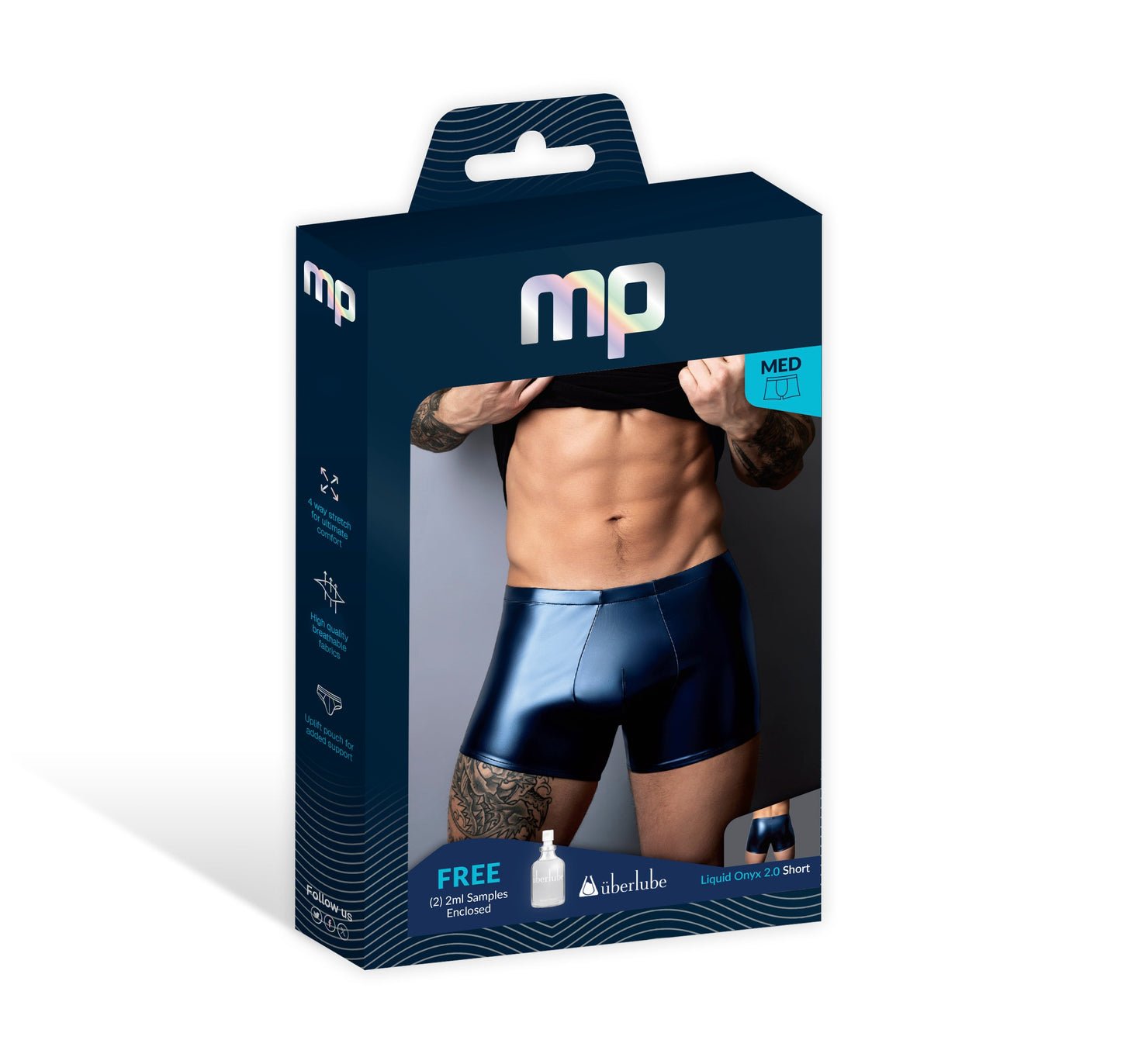 Liquid Onyx 2.0 Short Medium – Men's Wet Look Underwear