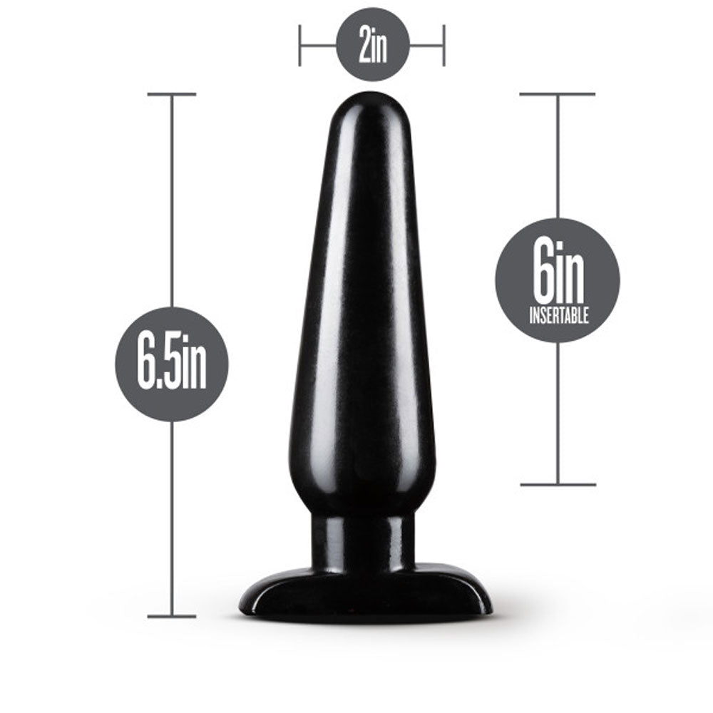 Basic Large Black Anal Plug for Comfortable Intimate Adventures
