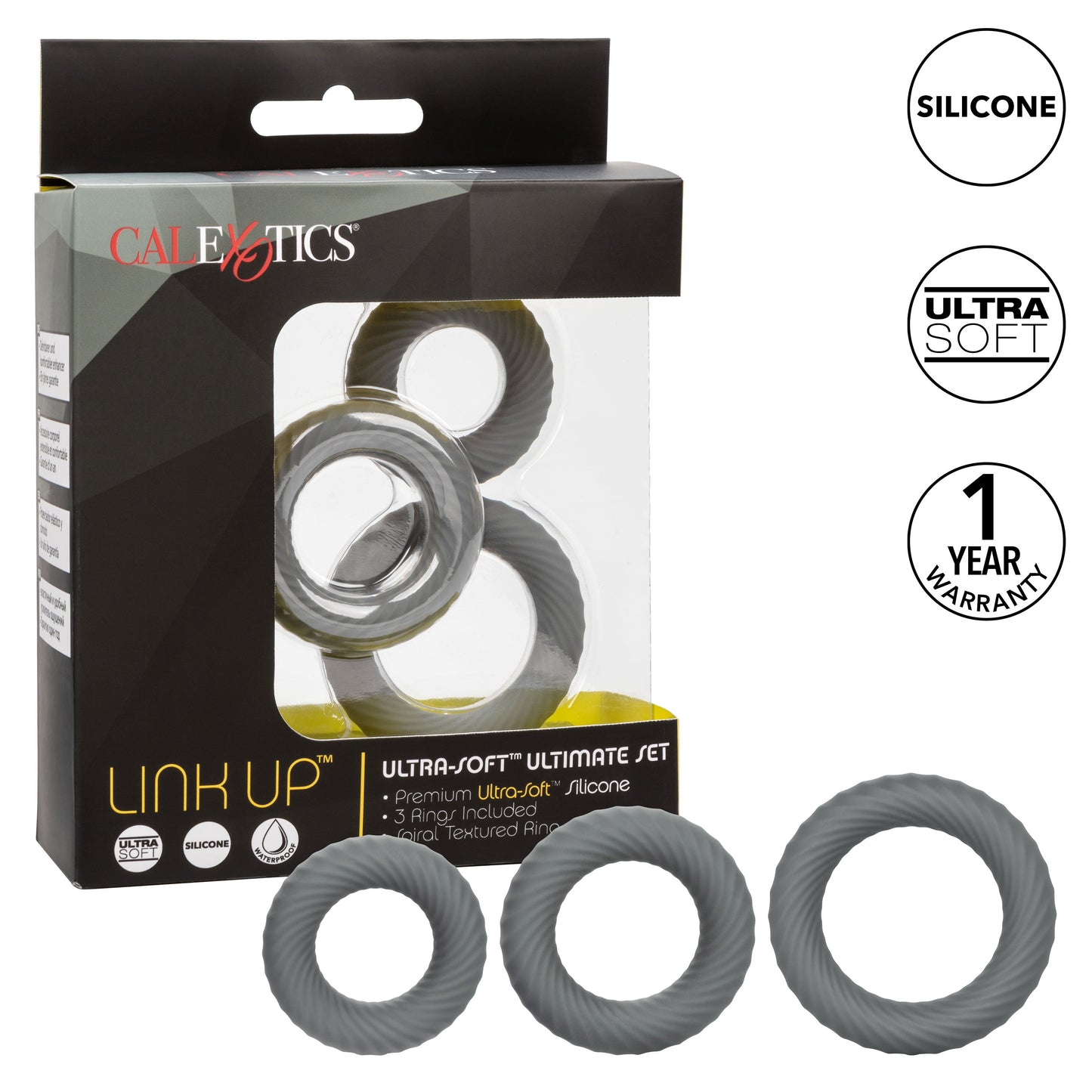 Link Up Ultra Soft Ultimate – Plush Stretchy Cock Ring Set