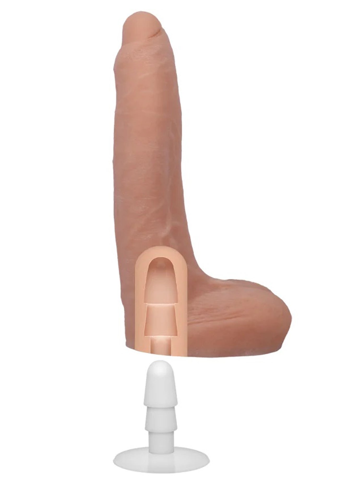 Signature Cocks Owen Gray 9 Inch Ultraskyn Dual Density Cock with Removable Vac-U-Lock Suction Cup