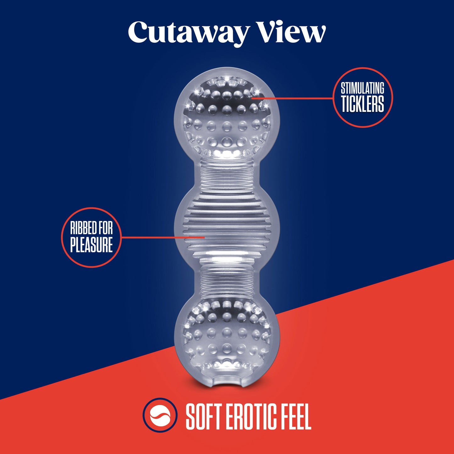 Rize Feelz (Clear) – Textured Sleeve Masturbator