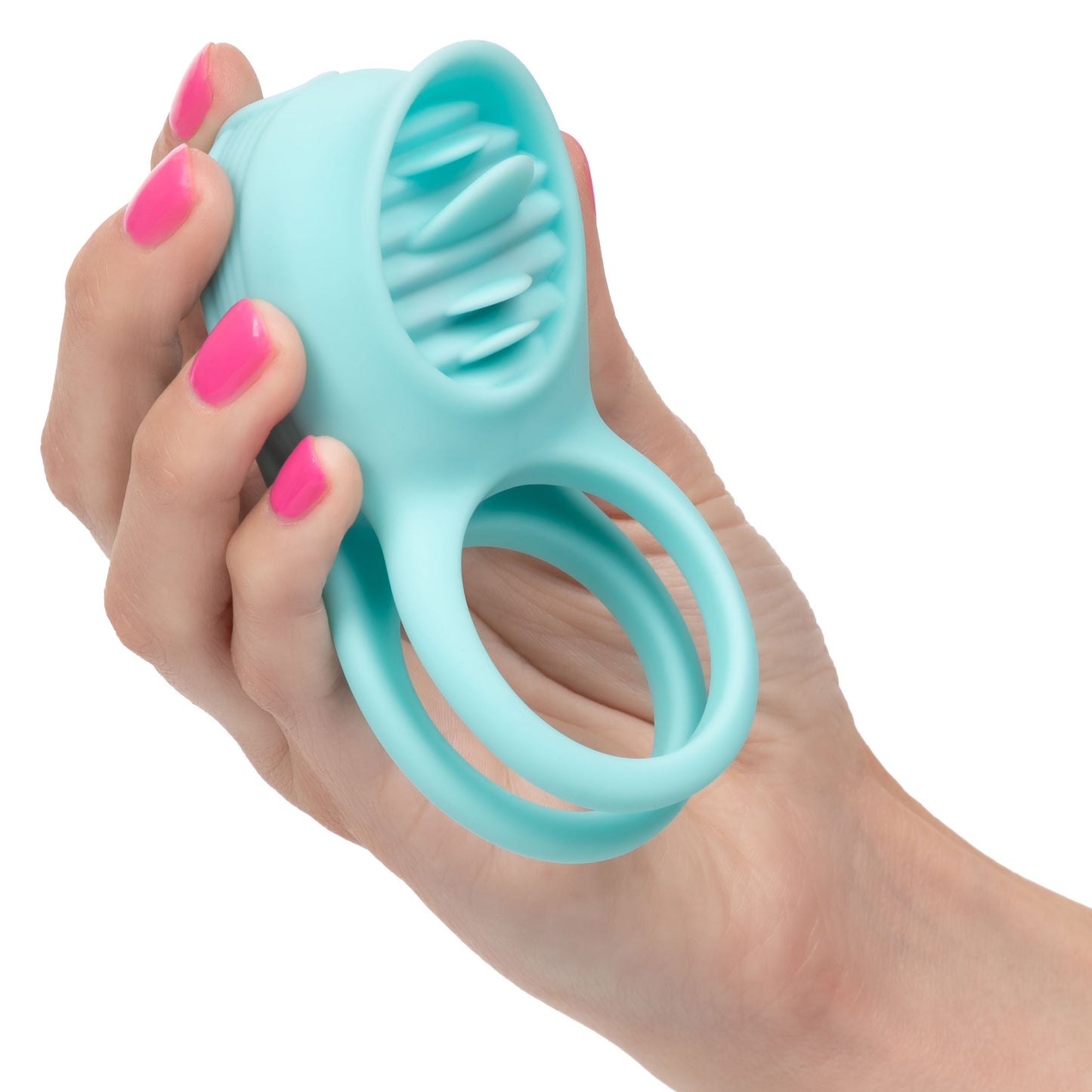 Silicone Rechargeable French Kiss Enhancer – Vibrator with 12 Functions and Flickering Teaser Ring