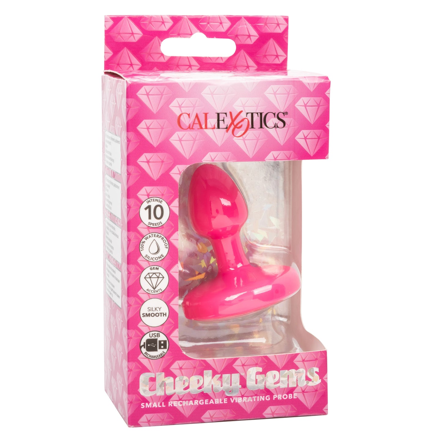 Cheeky Gems Small Rechargeable Vibrating Probe – Flexible Silicone Probe Vibrator