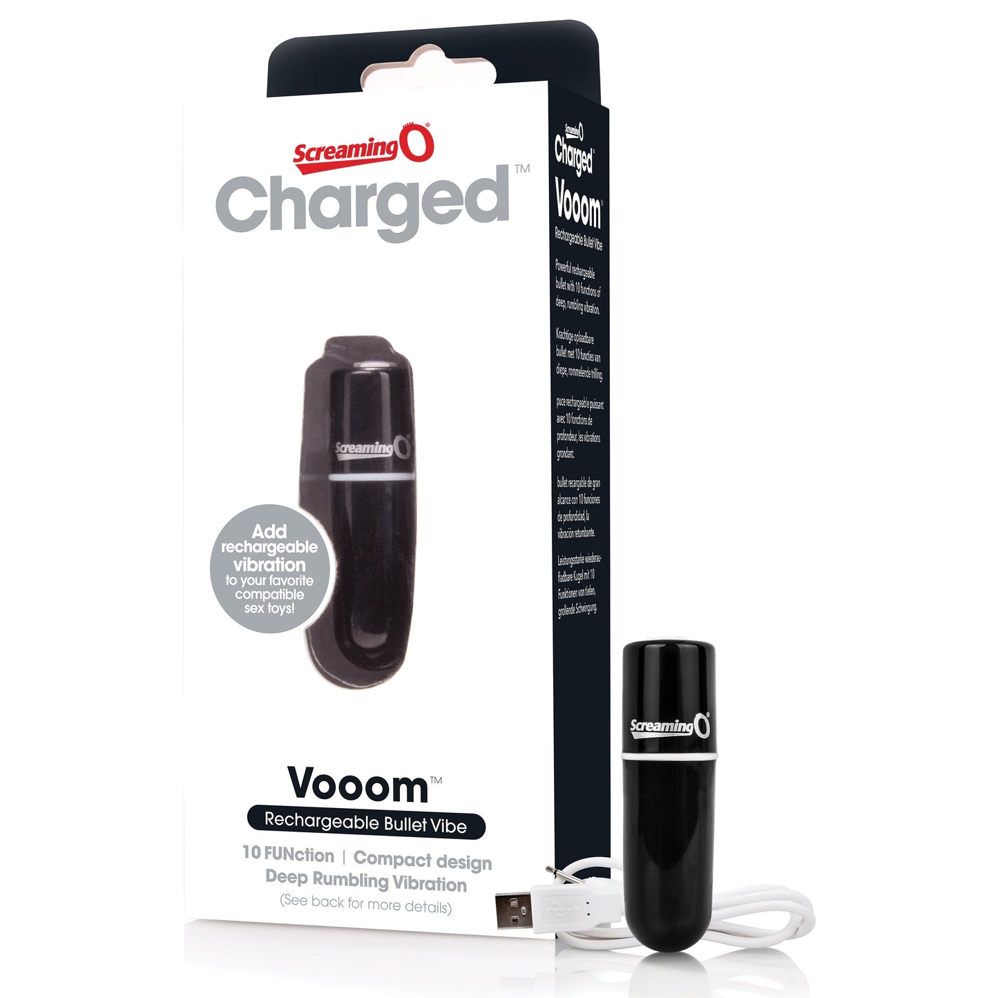 Vooom Bullet – Waterproof 10-Function Portable Bullet Vibrator