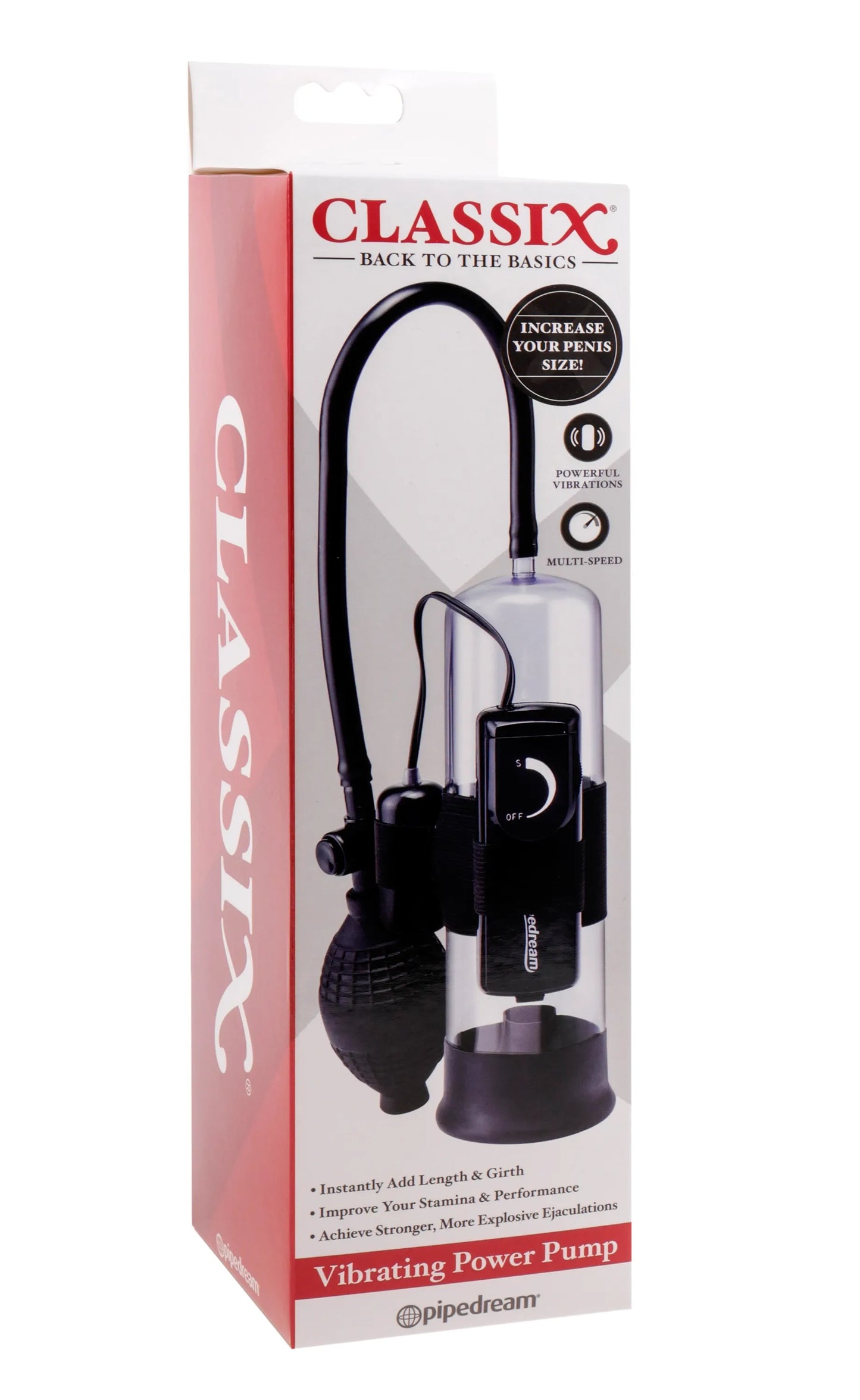 Classix Vibrating Power Pump – Penis Enlargement Pump