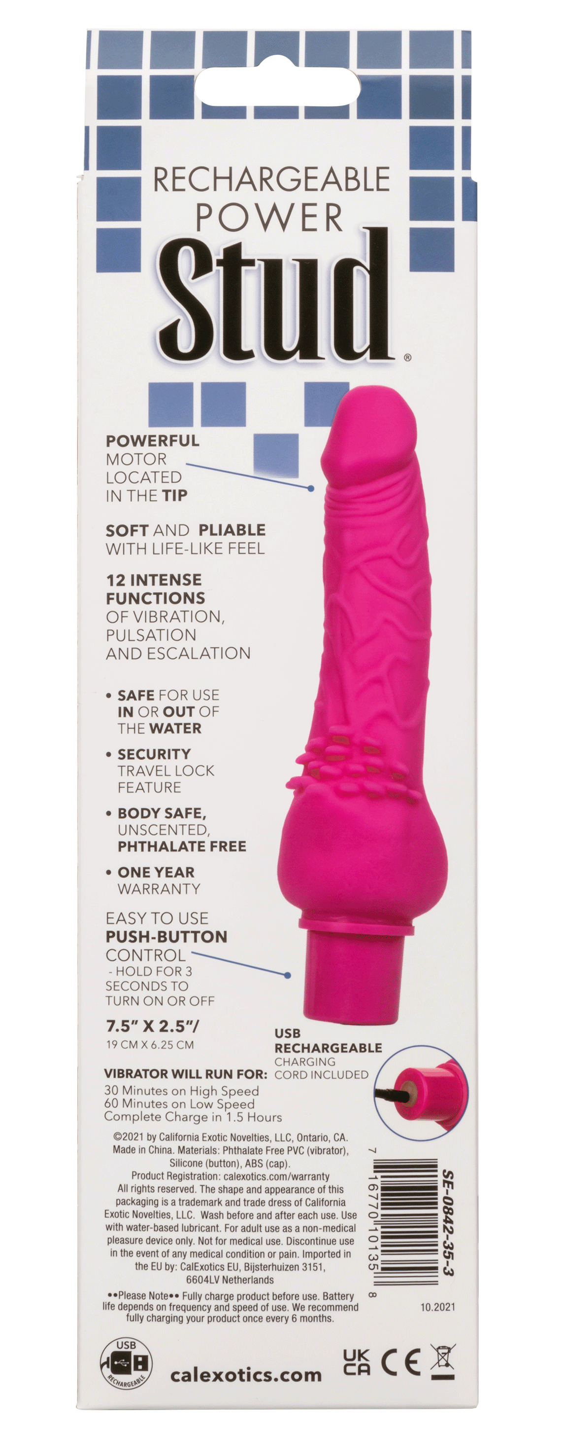 Power Stud Cliterrific Extra Large Flexible Vibrator