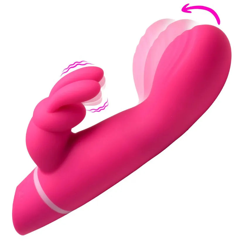 Come Hither Silicone Rabbit Vibrator – Dual Motor Stimulation Rabbit Vibrator