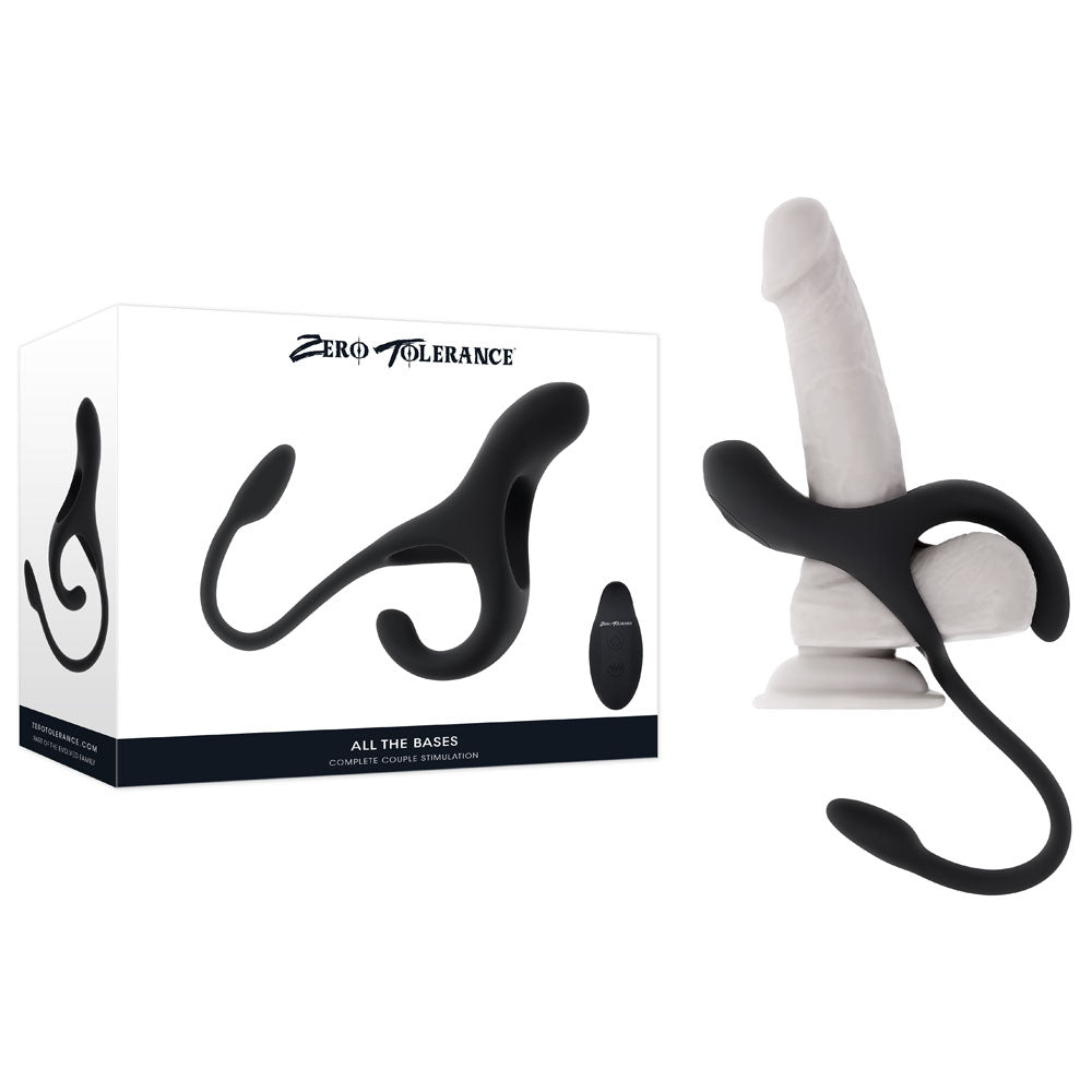 Zero Tolerance All The Bases – USB Rechargeable Remote-Controlled Vibrating Cock Ring