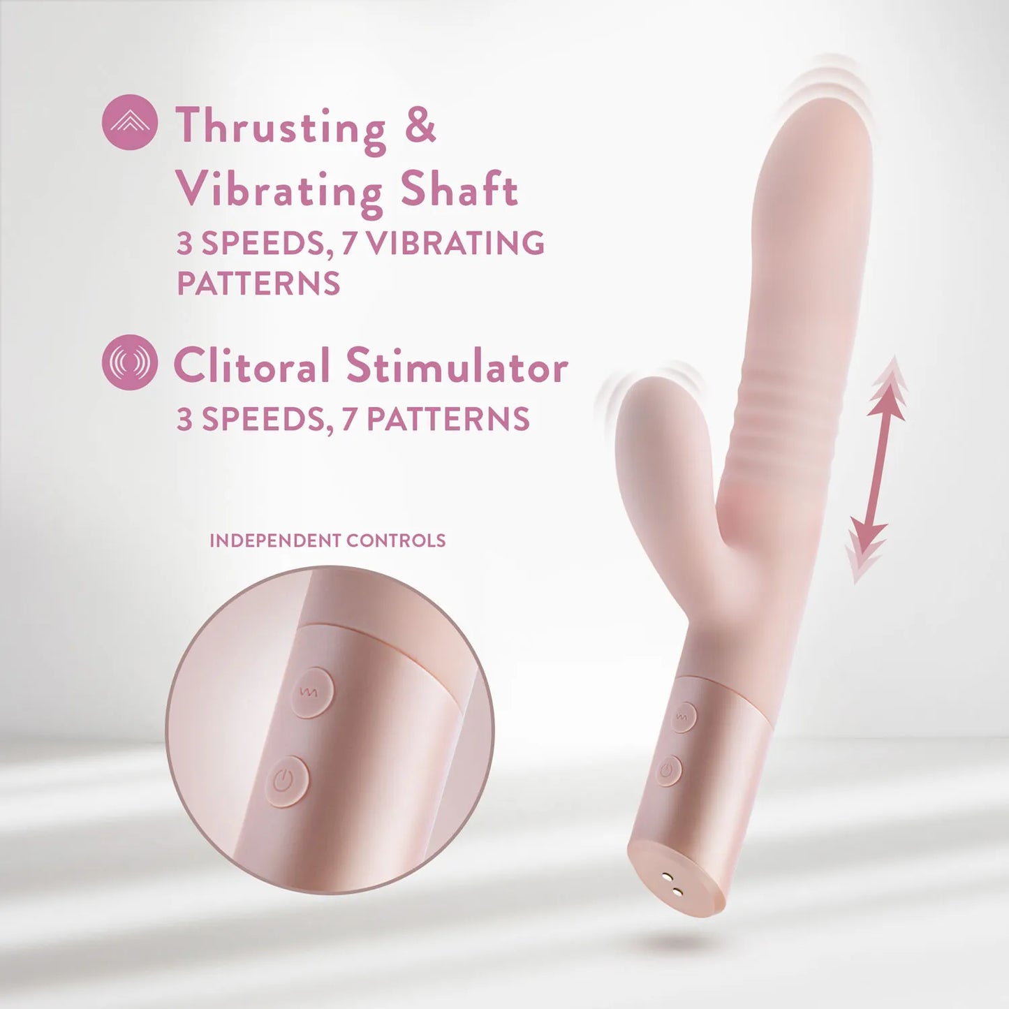 Blush Fraya (Pink) – Rabbit Vibrator 5.25 Inch Insertable