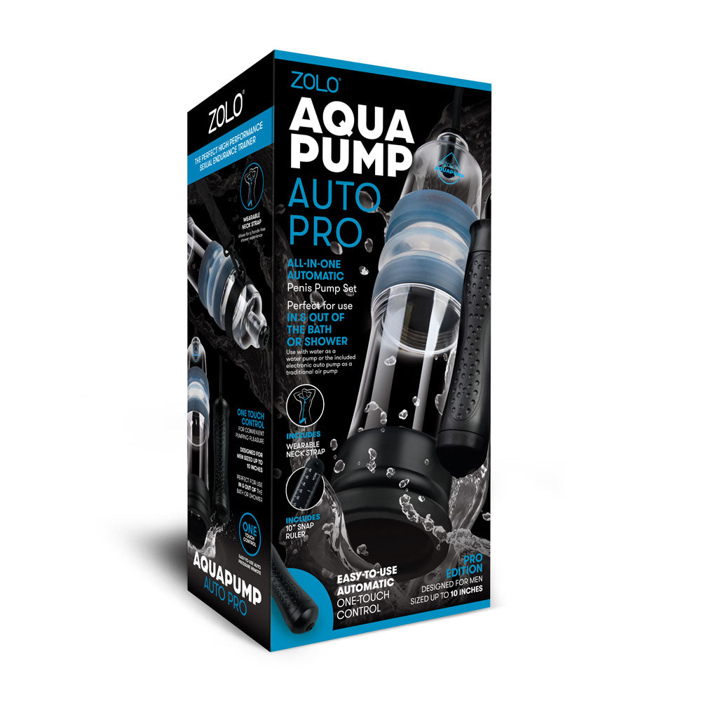Zolo Aquapump Auto Pro Auto Water Penis Pump 9 Inch Insertable