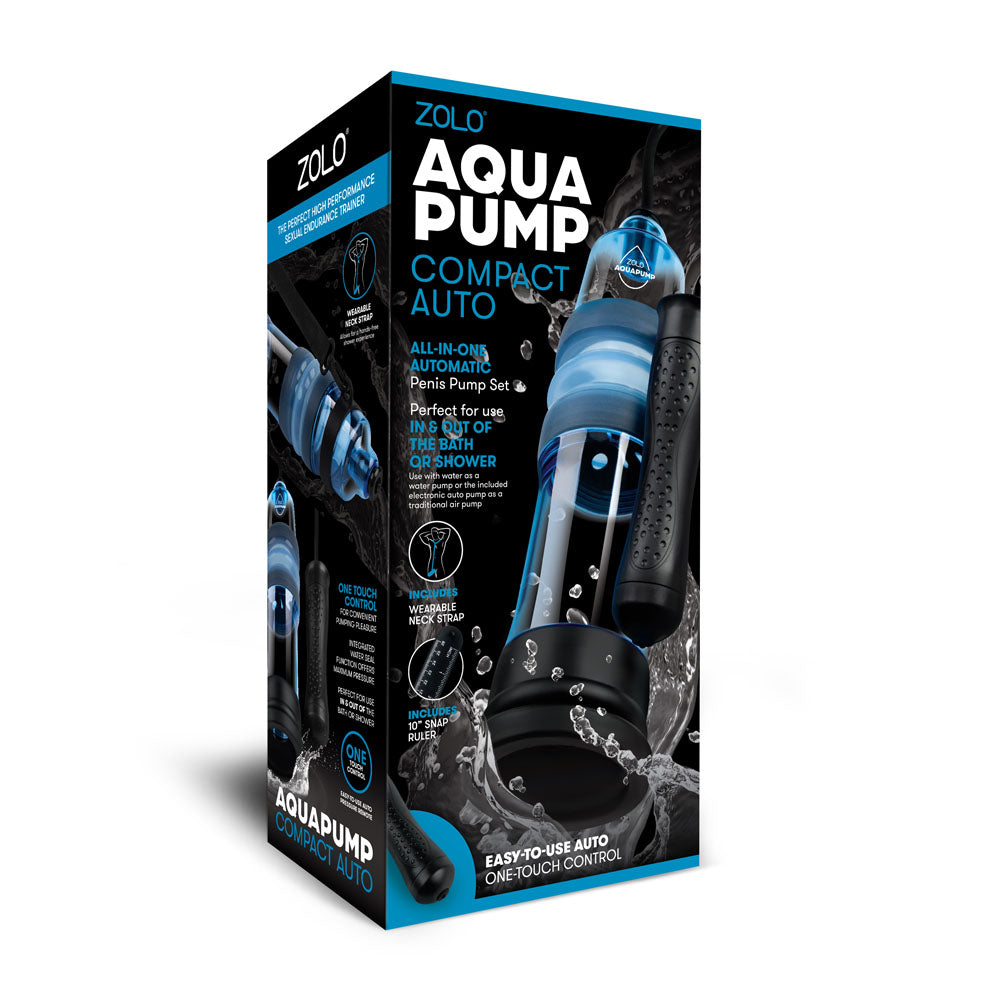 Zolo Aquapump Compact Auto Water Penis Pump 9" insertable